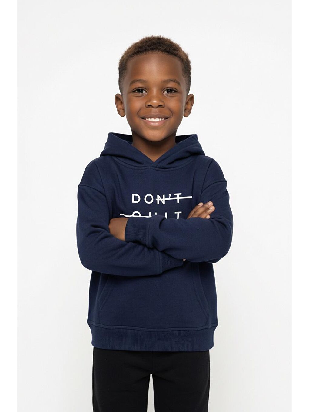 Lacivert Kapüşonlu Kanguru Sweat-4