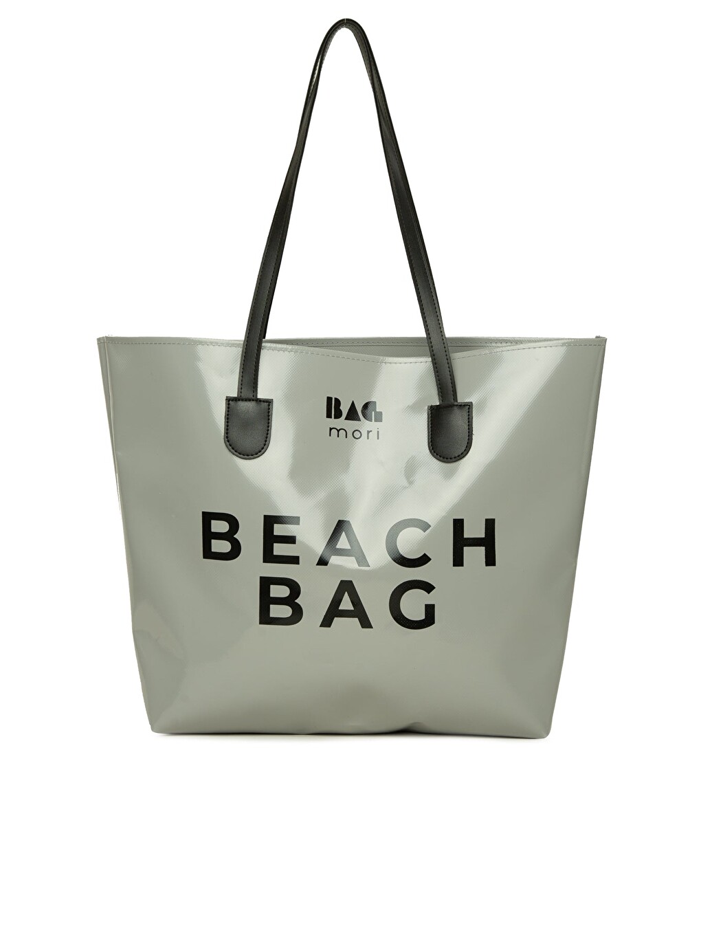 Gri Beach Bag Baskılı Plaj Çantası