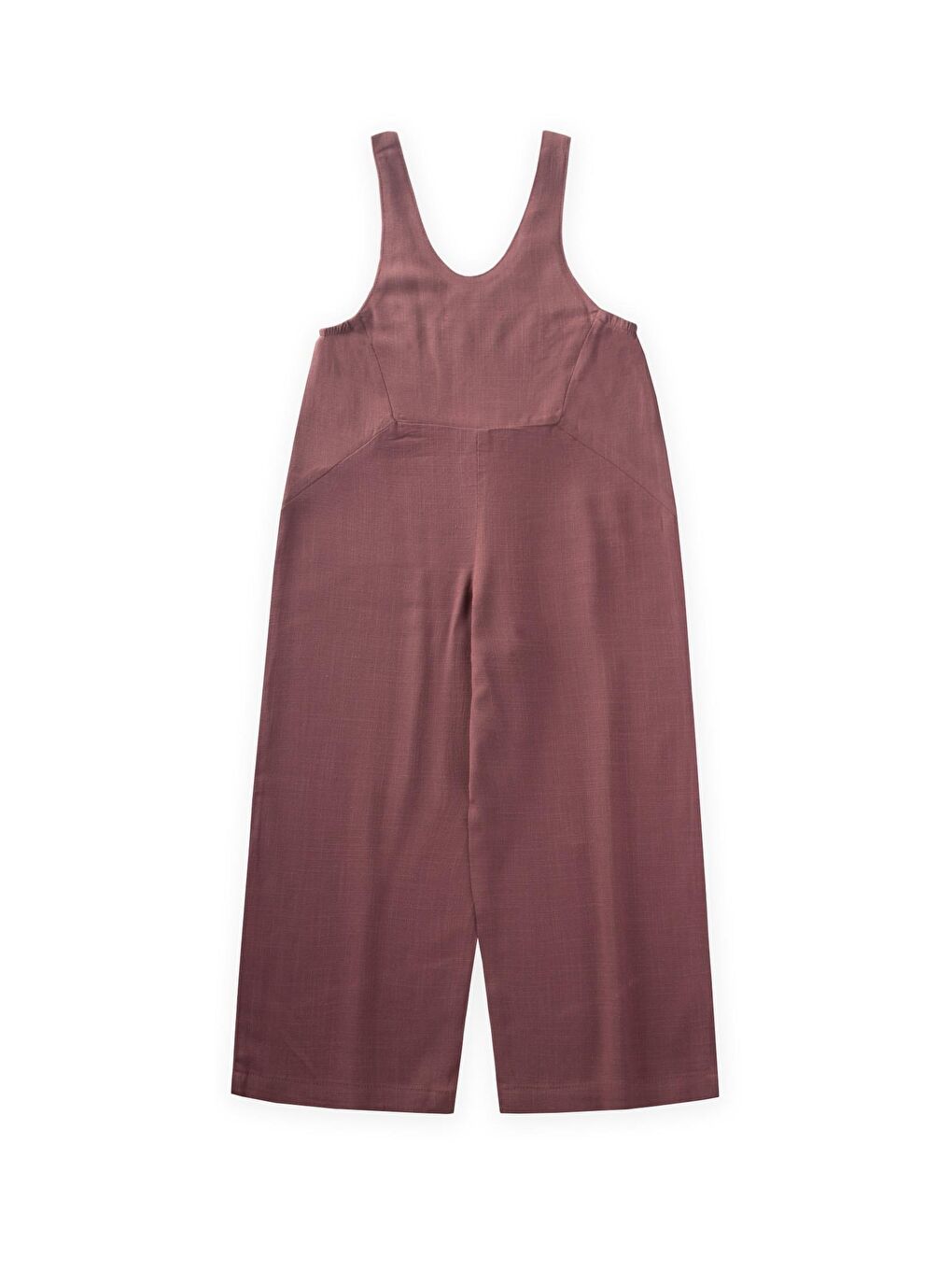 Mürdüm Kız Çocuk Nakışlı Keten Salopet-1