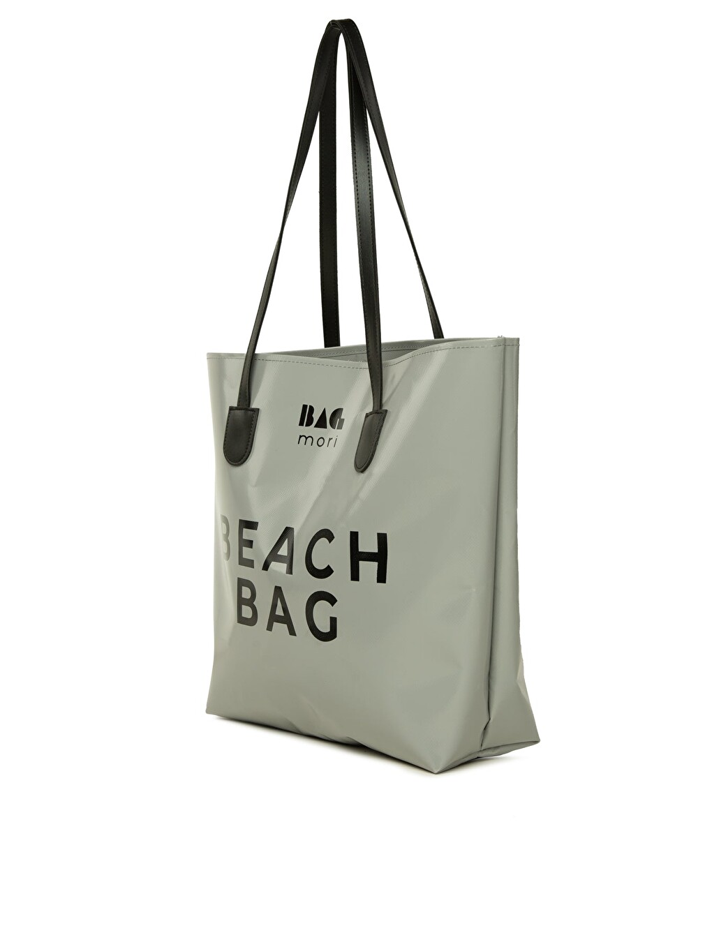 Gri Beach Bag Baskılı Plaj Çantası-1