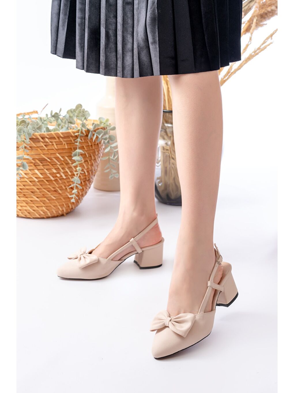 Kadın Jade Bej Klasik Topuklu Ayakkabı