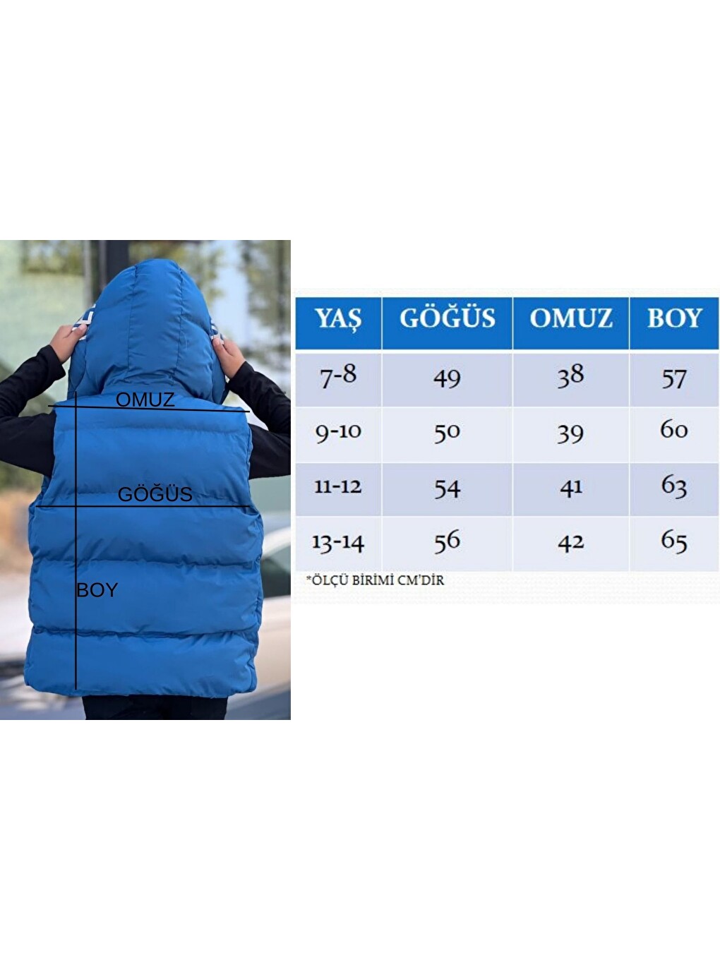 Gri Erkek Çocuk Baskılı Çıkarılabilir Kapüşonlu Şişme Yelek 3017-4
