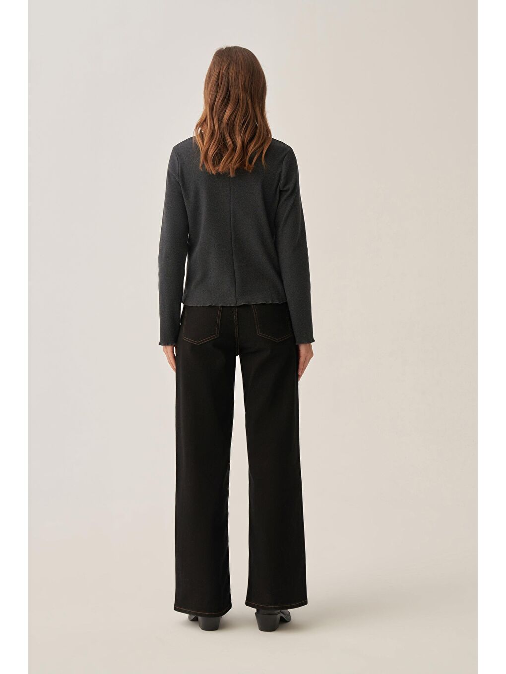 Antrasit-Dik Yaka Uzun Kollu Body-3