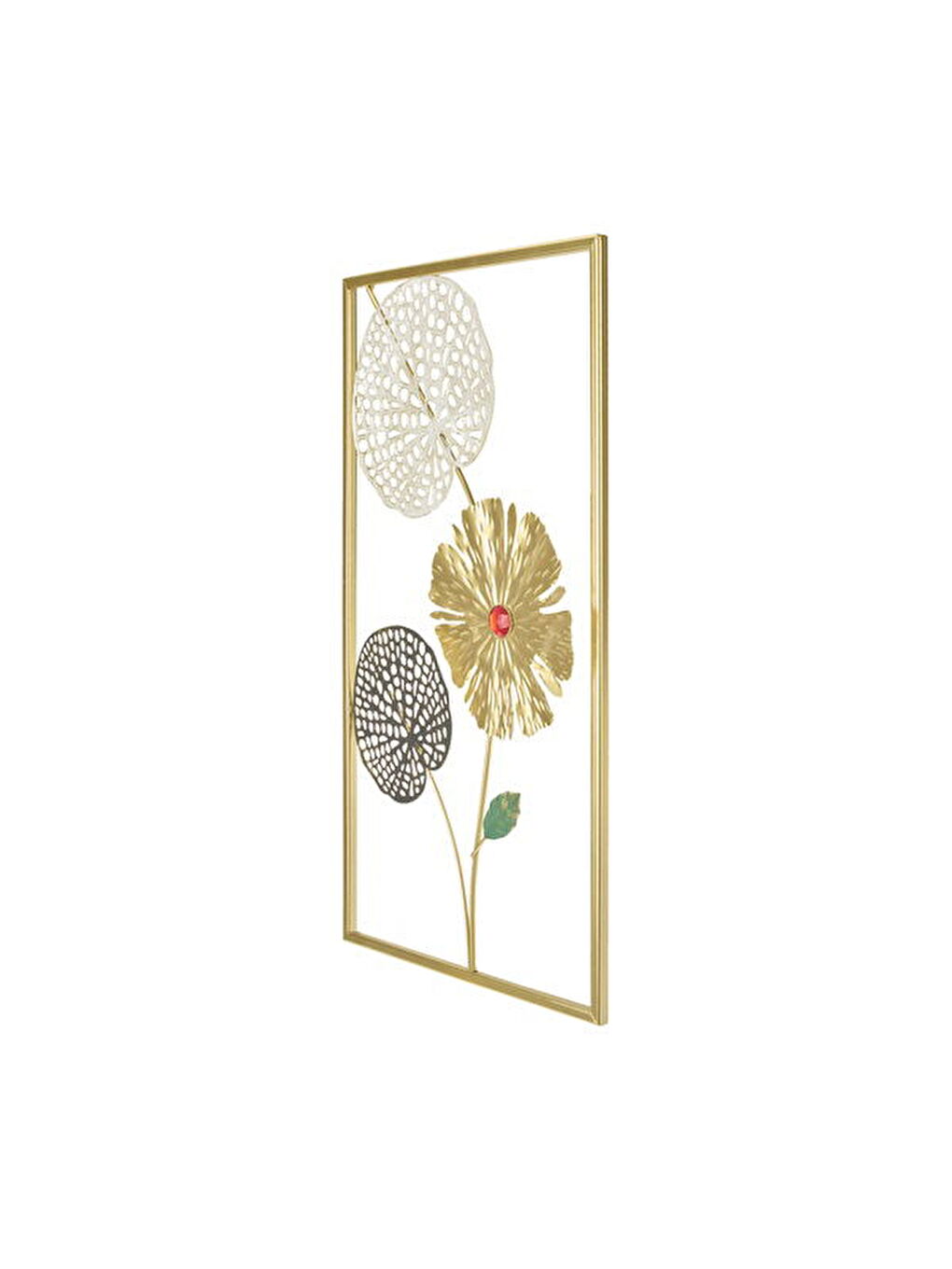 Karışık Deco Gardenya Metal Tablo - Renkli - 45x25 cm-2