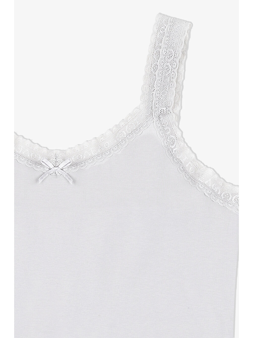 Siyah Kadın Pamuklu 2’li Kol Yaka Dantelli Geniş Askılı Atlet-6