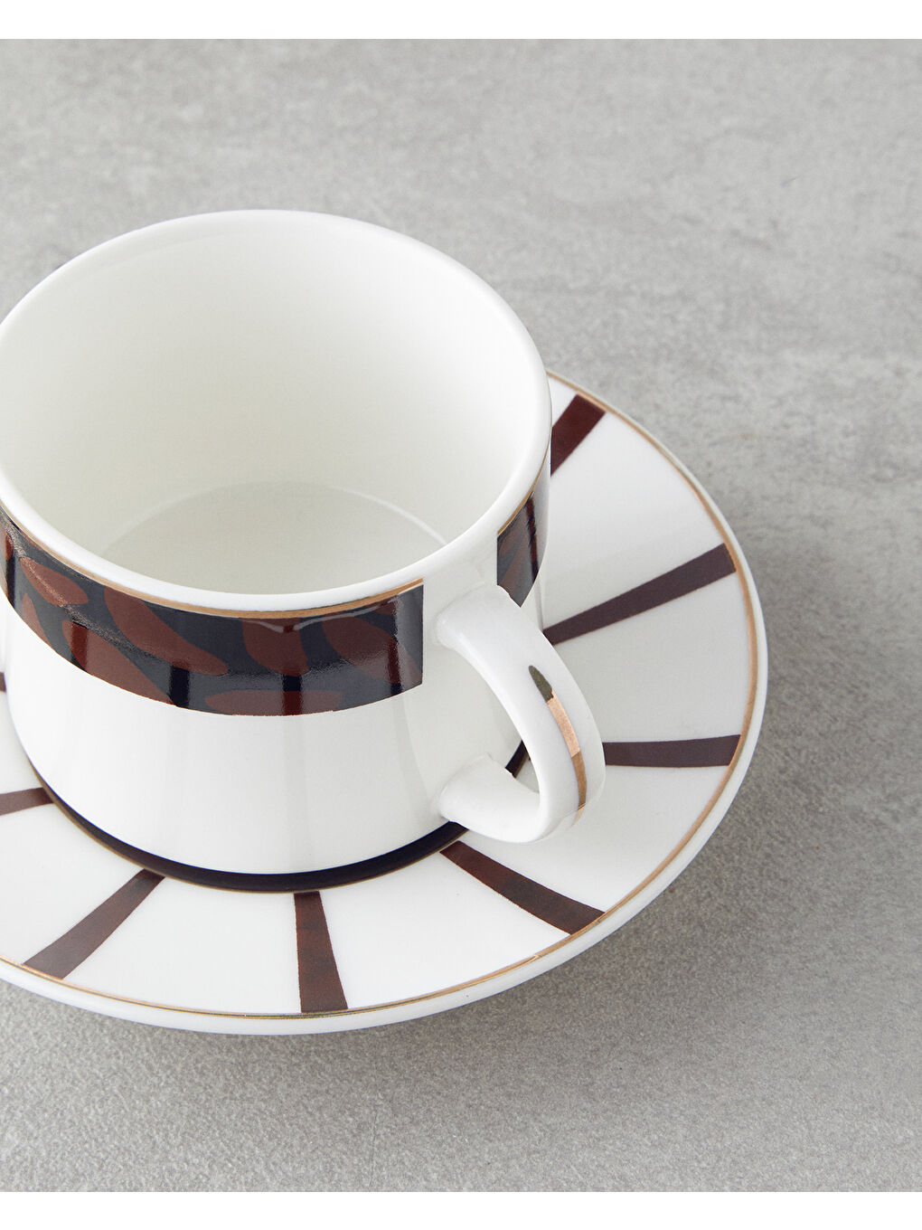 Isolde New Bone China 4 Parça 2 Kişilik Kahve Fincan Takımı 100 ml Kahverengi-3