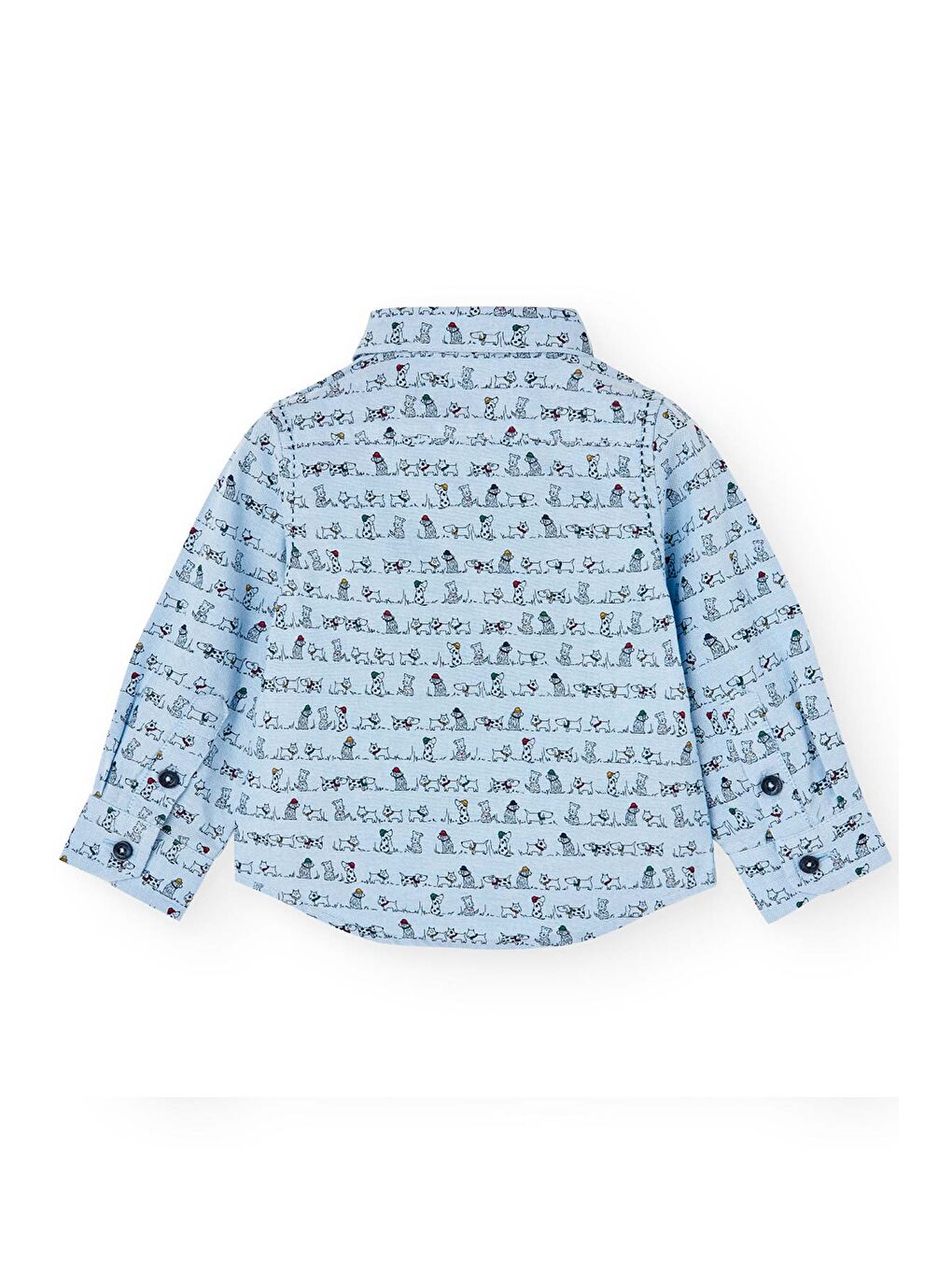 Mavi Erkek Çocuk Gömlek Desenli-1