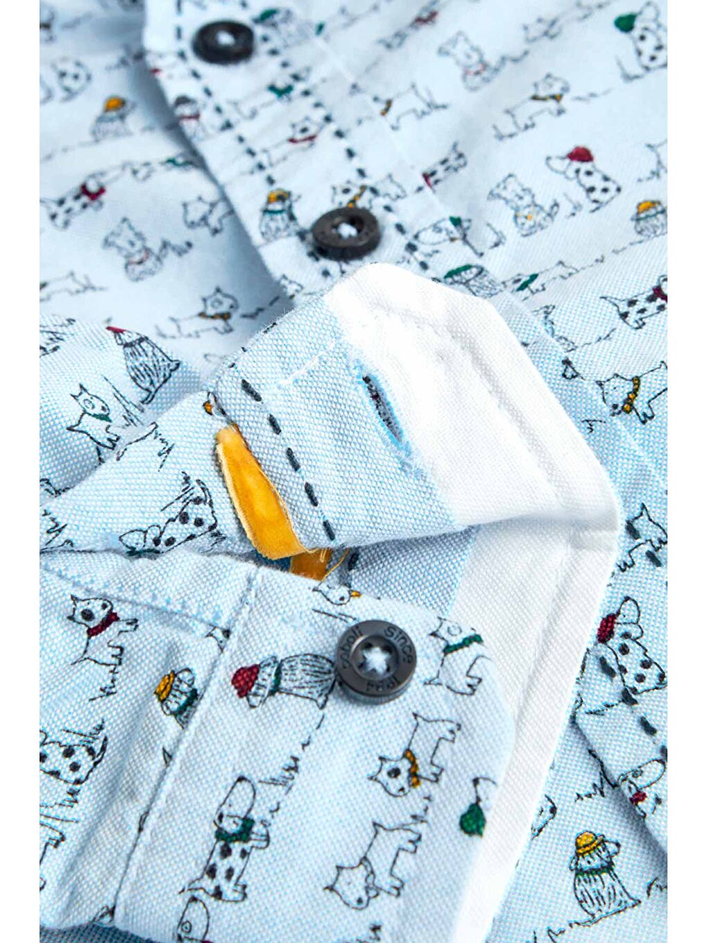 Mavi Erkek Çocuk Gömlek Desenli-2