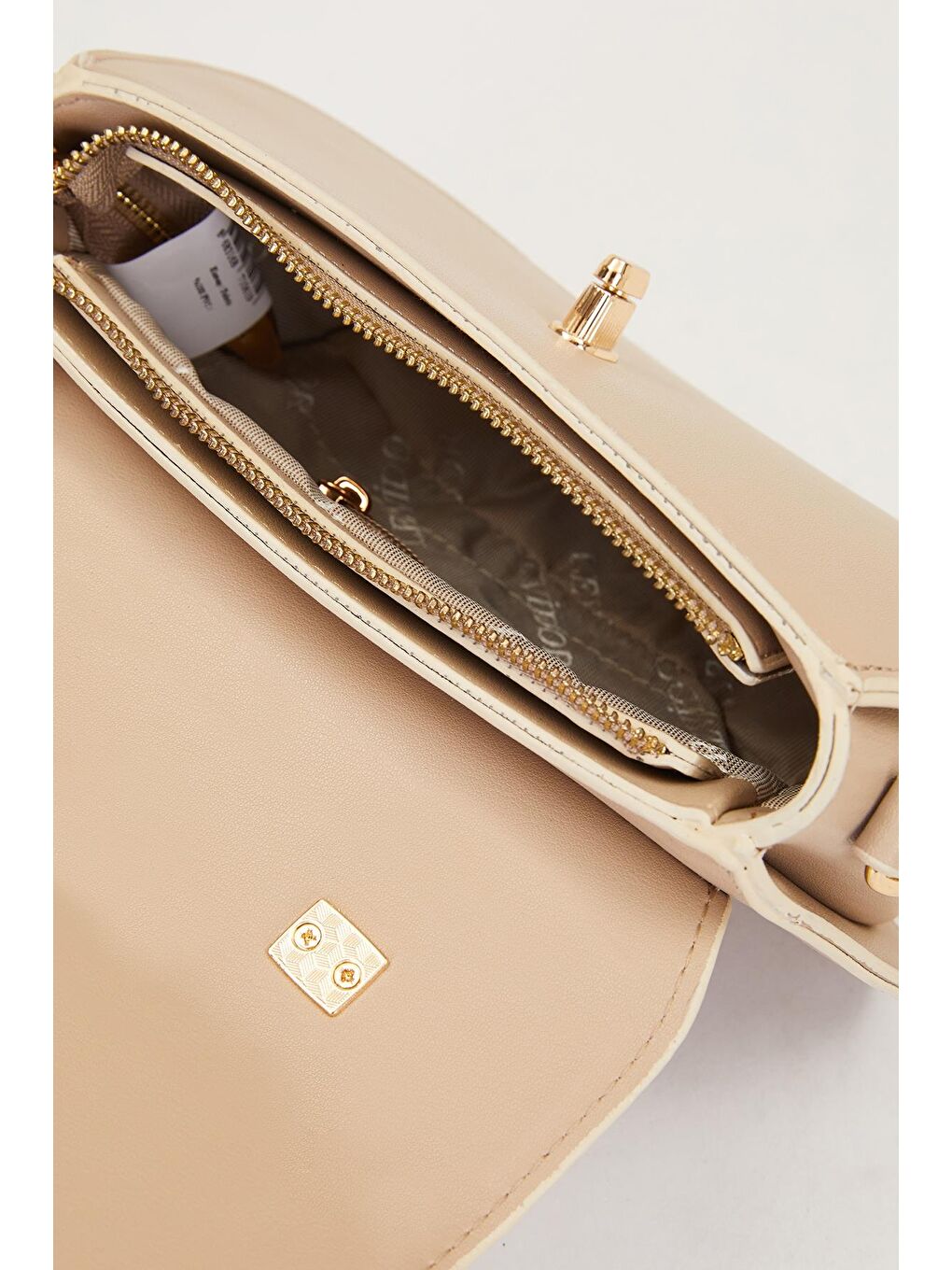 Bej Nude Kadın El ve Omuz Çantası 930179-3