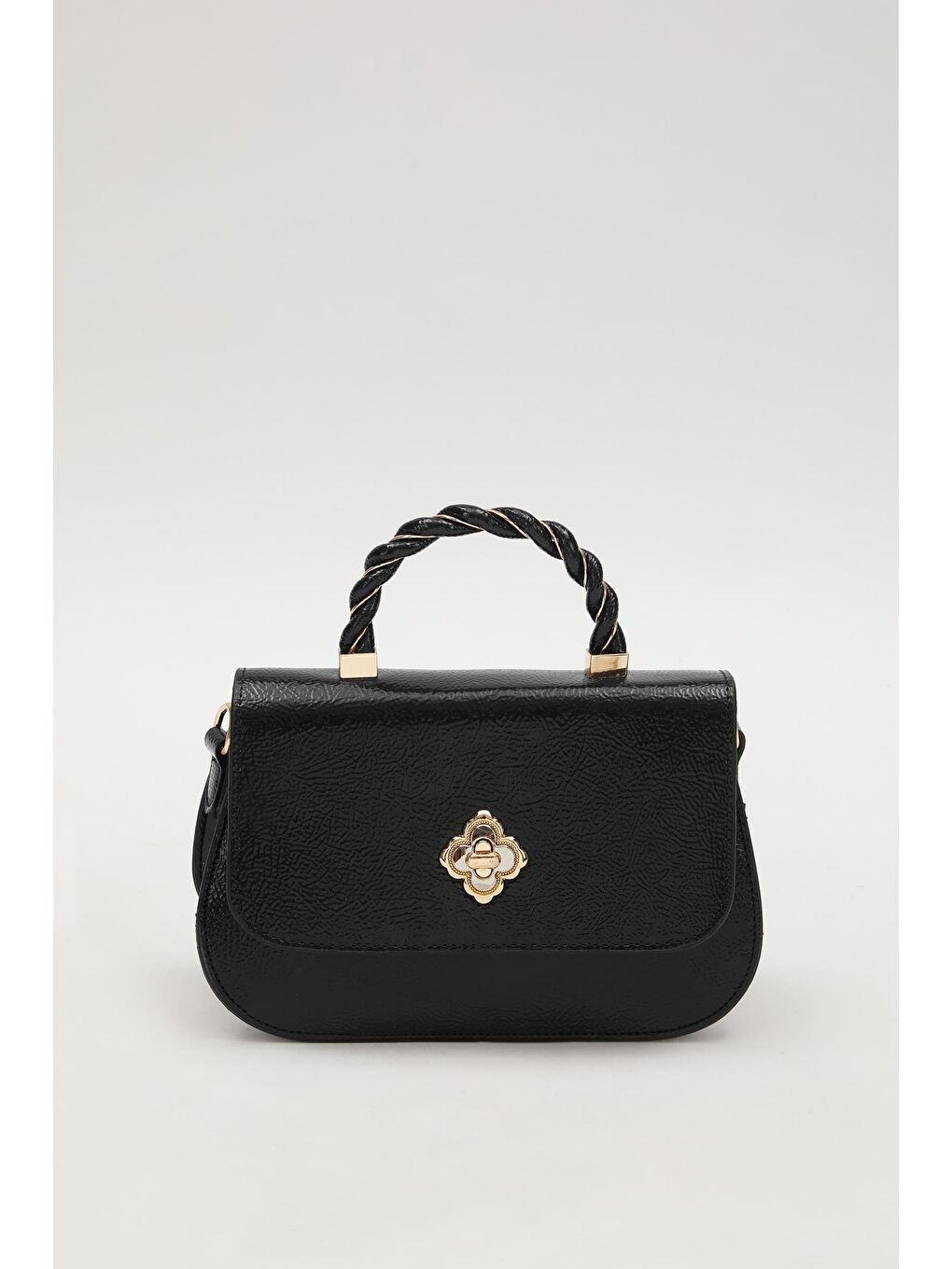 Siyah Rugan Kadın El ve Omuz Çantası 930179