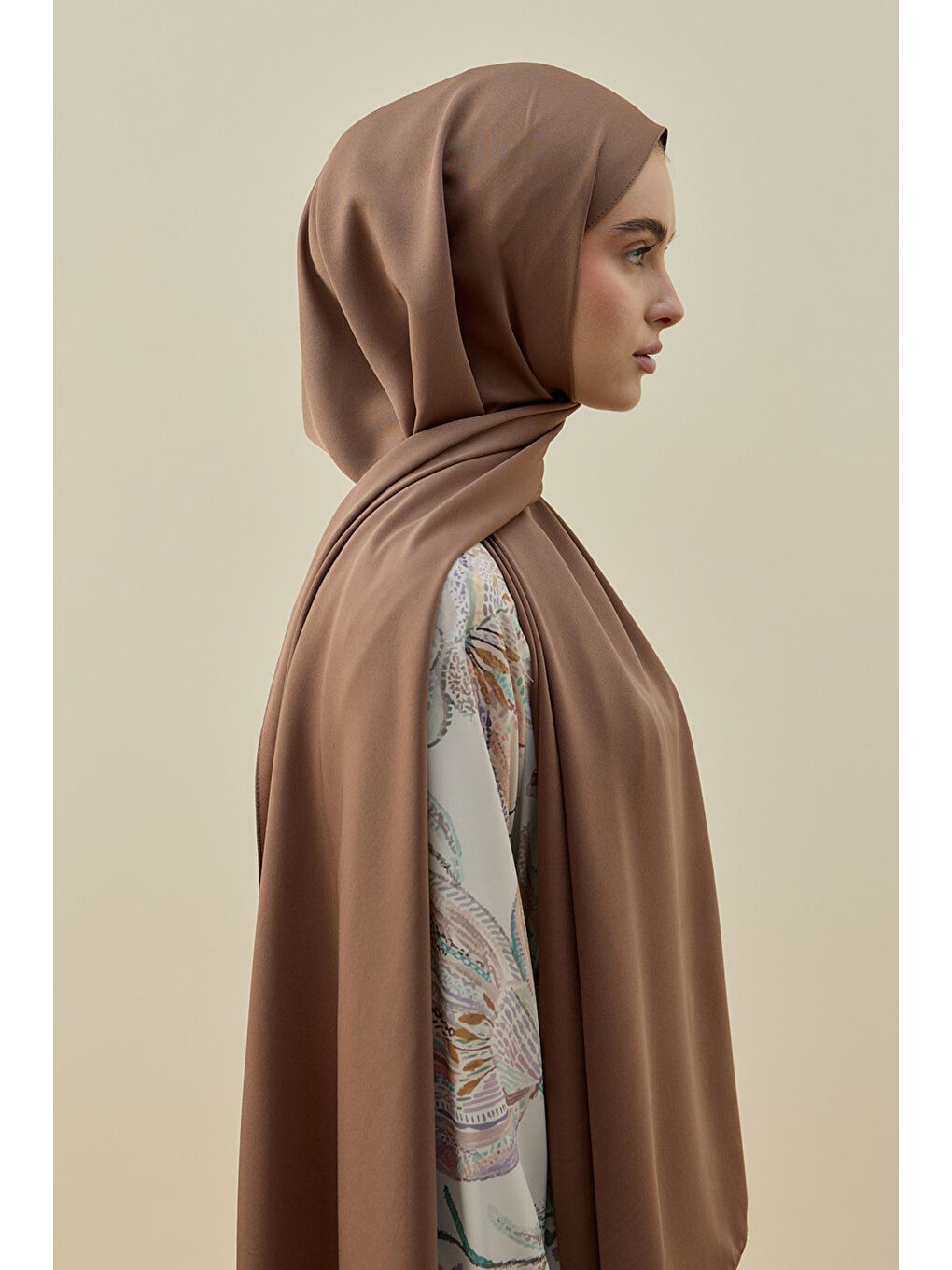 Kahverengi Vintage Kadın Şal 2616 Mocha-2