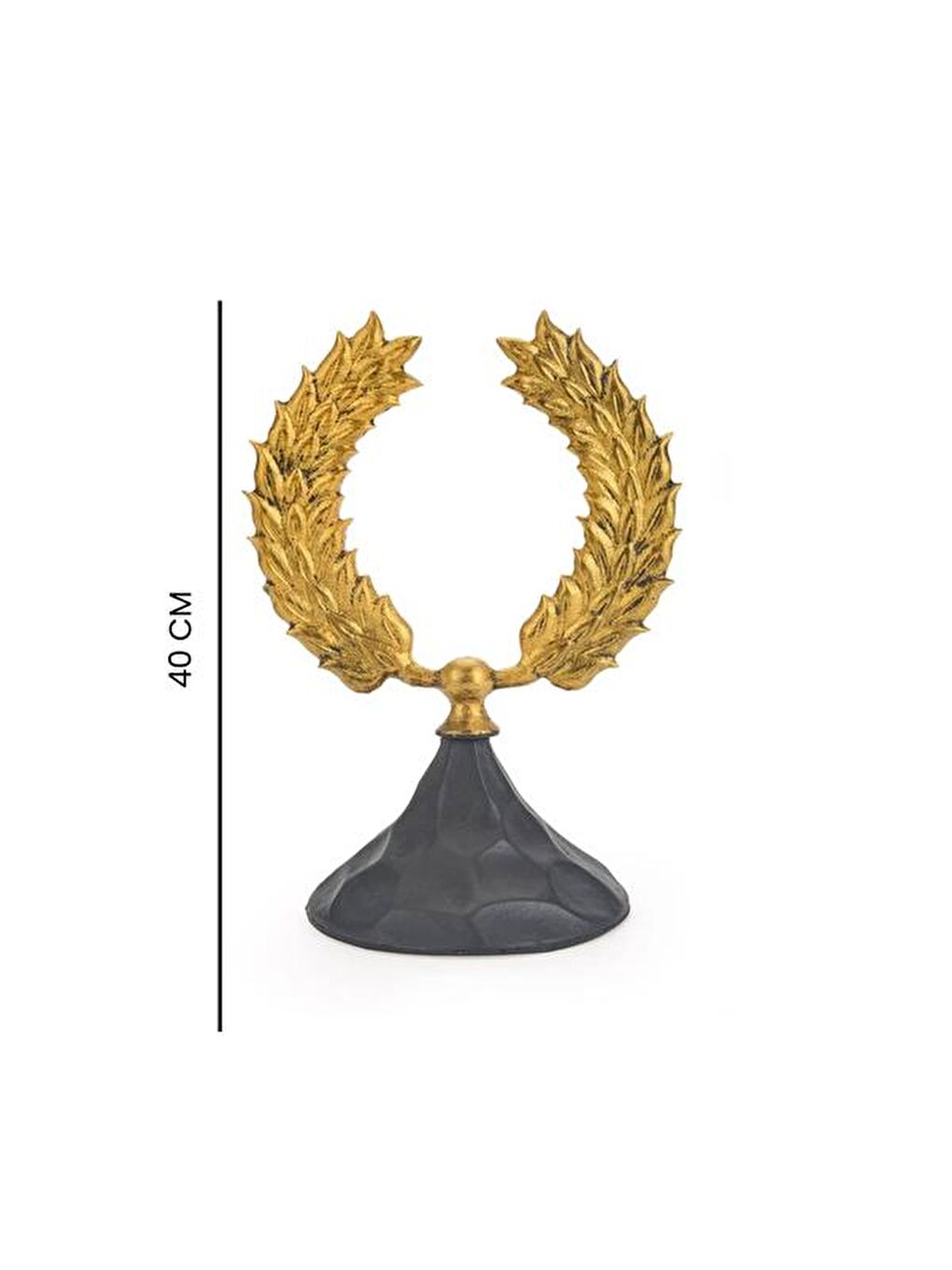Sarı Deco Wreath Biblo - Gold / Siyah - 40 cm-3