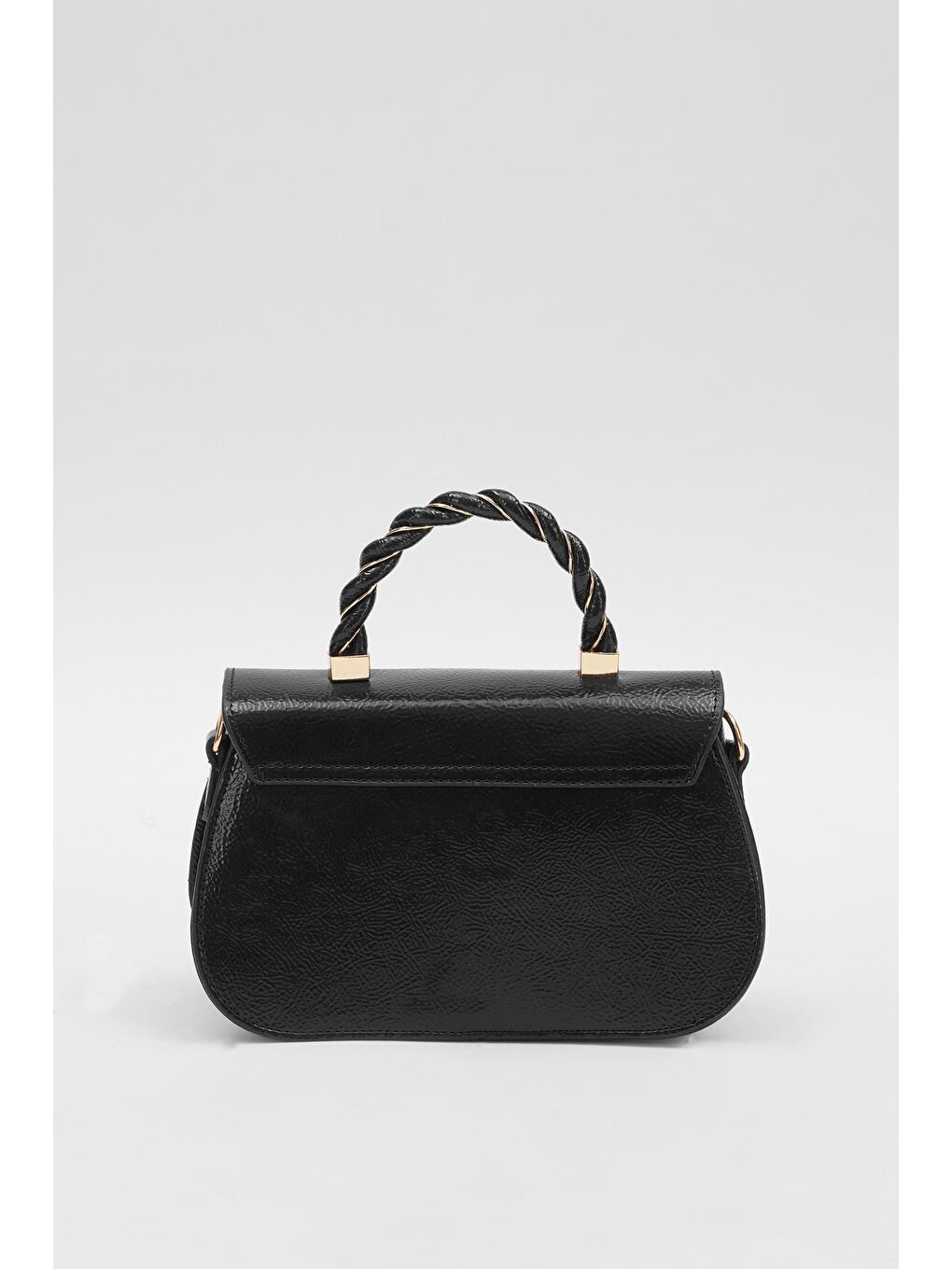 Siyah Rugan Kadın El ve Omuz Çantası 930179-4