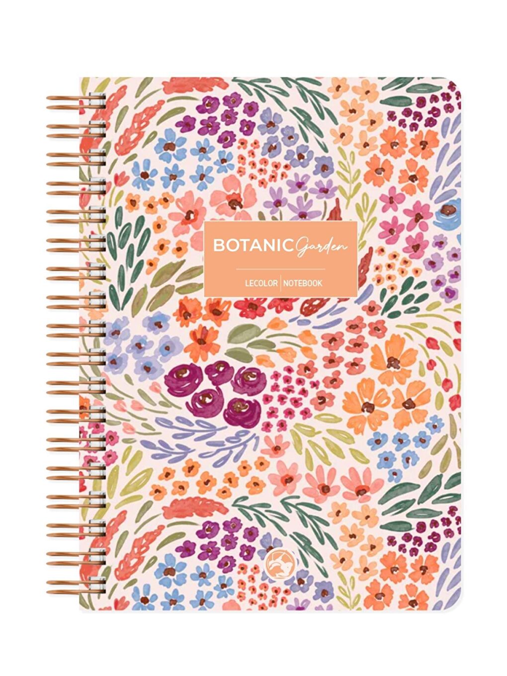 LE COLOR Botanical Spiralli Defter Çizgili Turuncu 17x24 cm