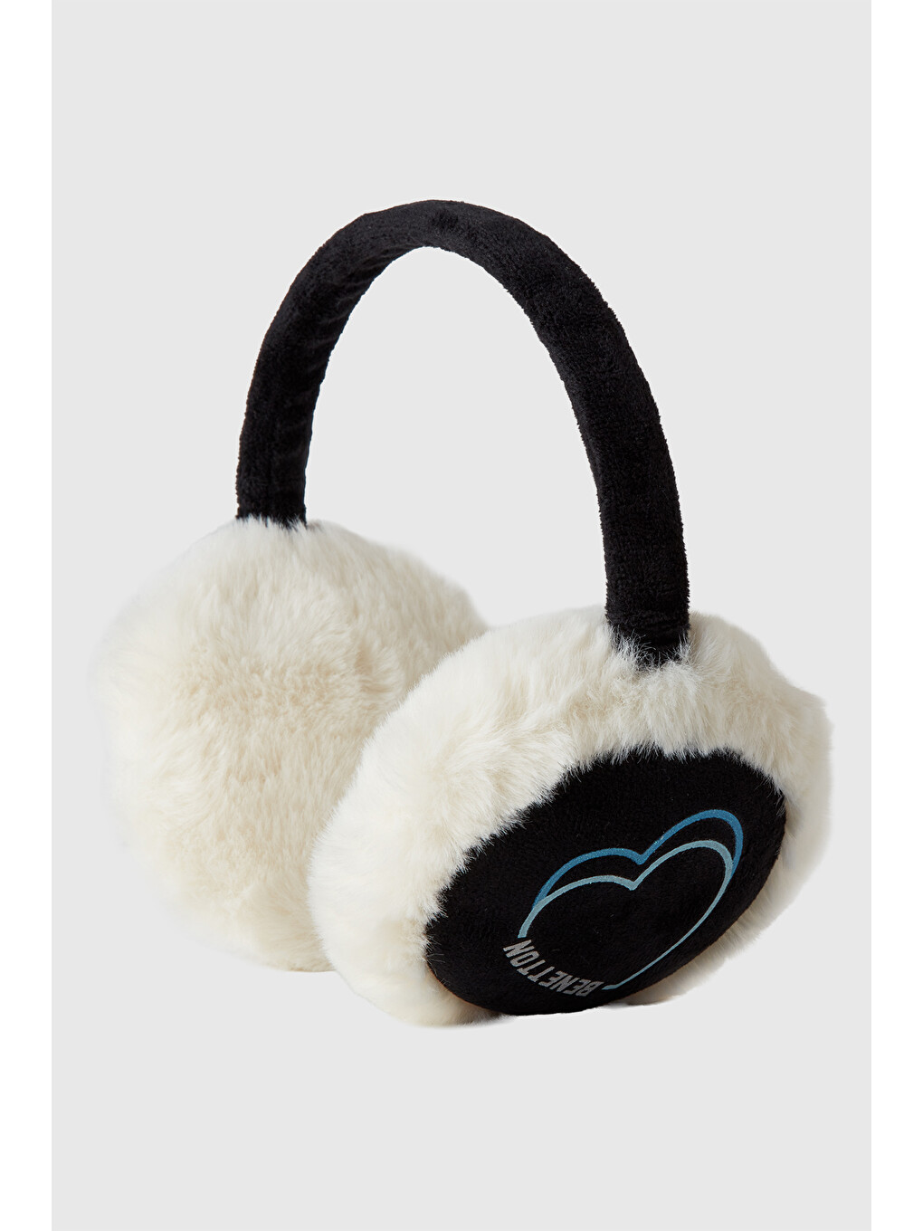 Kız Çocuk Siyah Kauçuk Baskılı Mikrofiber Pelüş Kulaklık-1