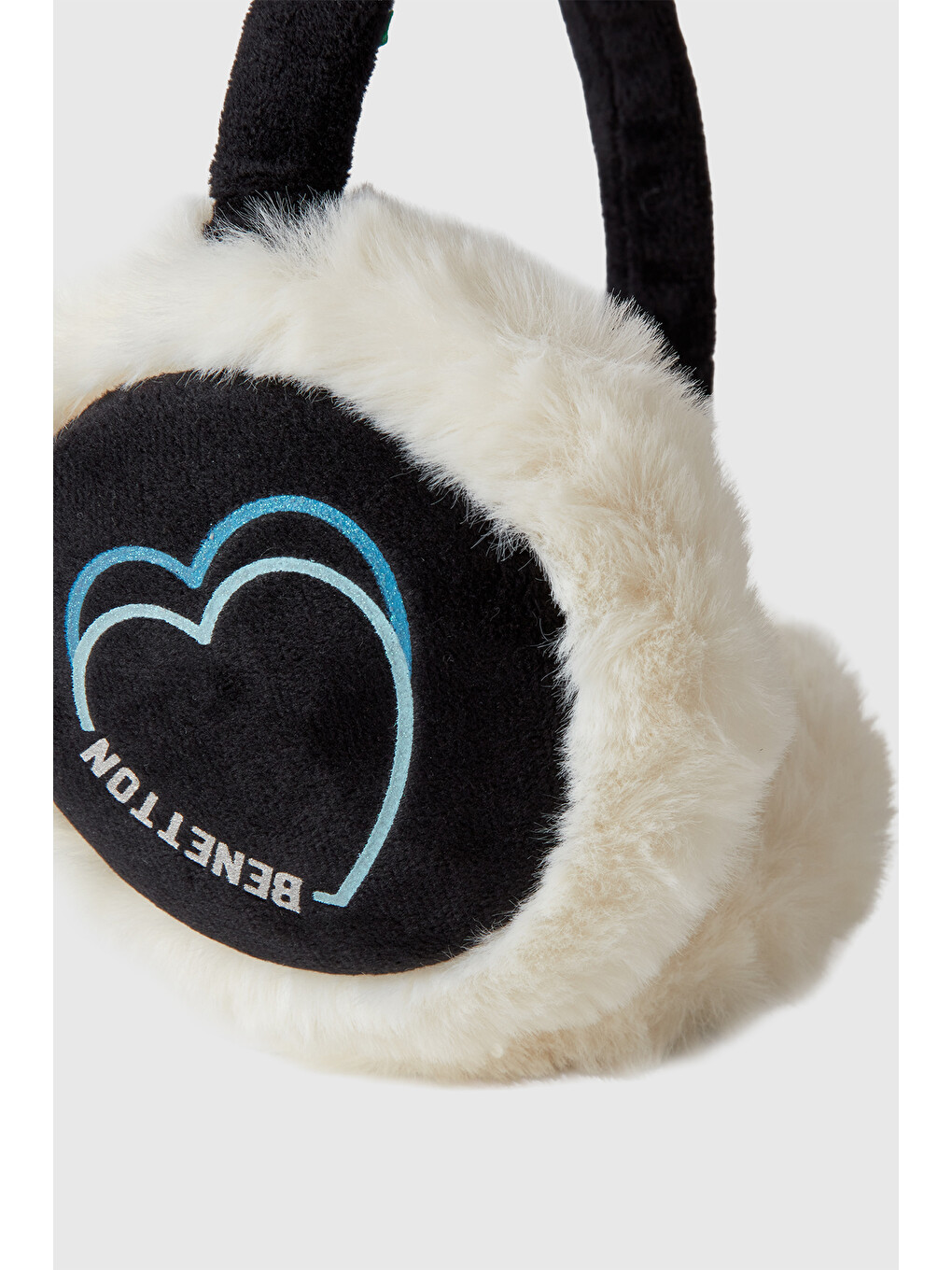 Kız Çocuk Siyah Kauçuk Baskılı Mikrofiber Pelüş Kulaklık-2