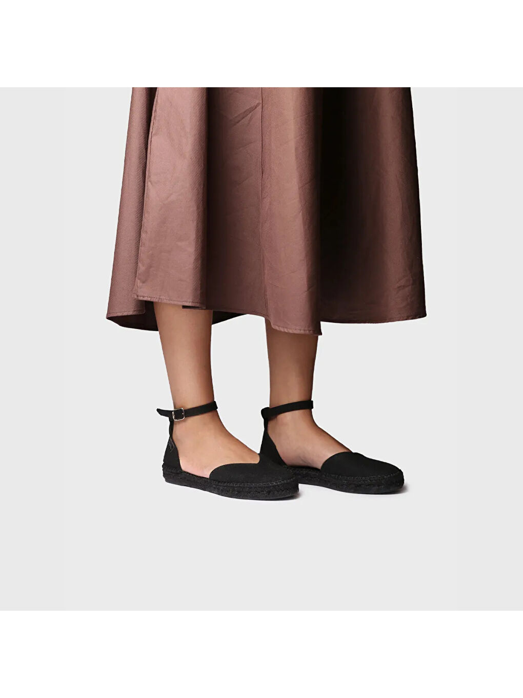 Siyah Kadın Sandalet FLORA Platinium-3