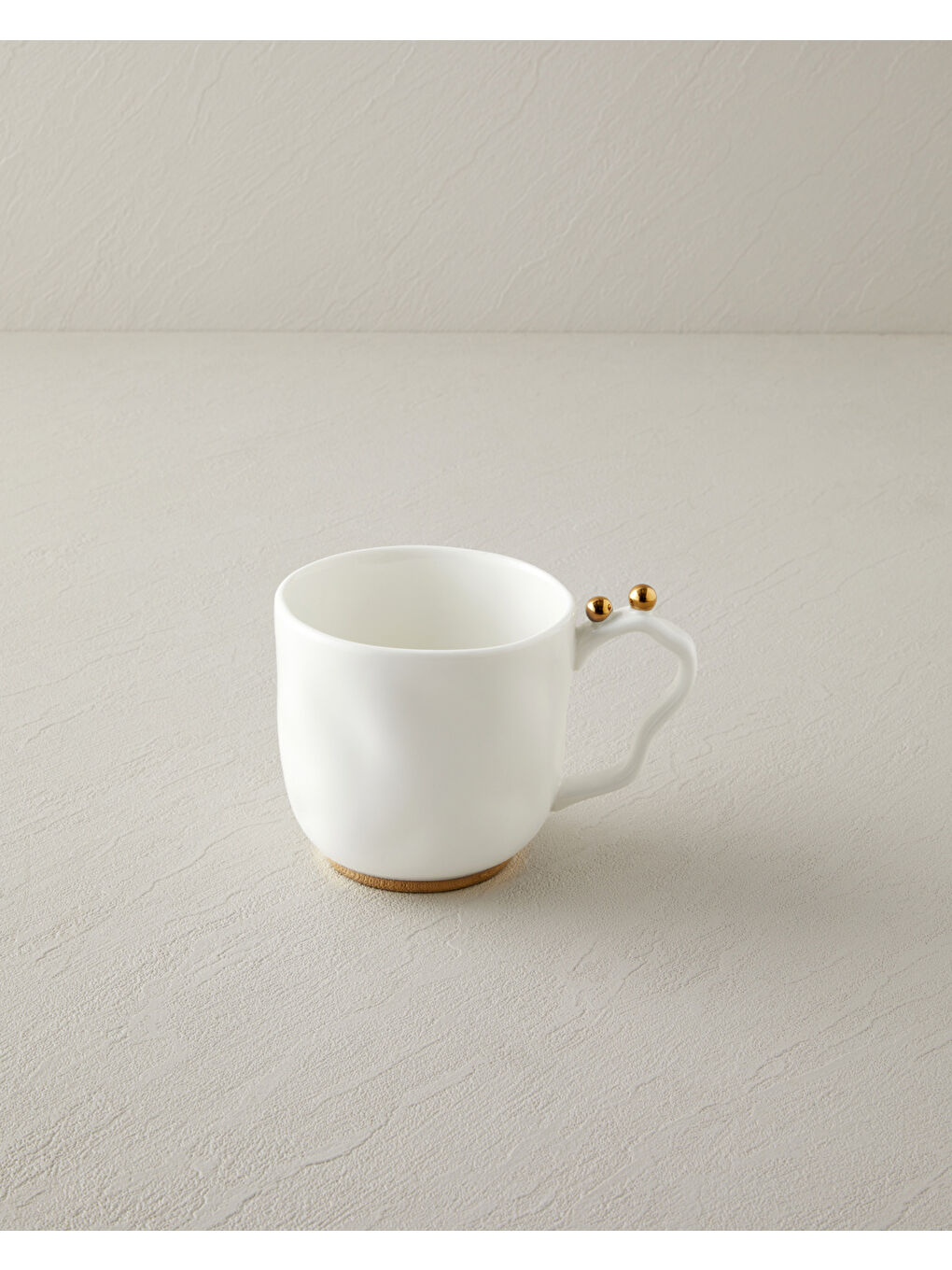 Golden Gleam Porselen Kupa 440 ml Beyaz-Gold-1