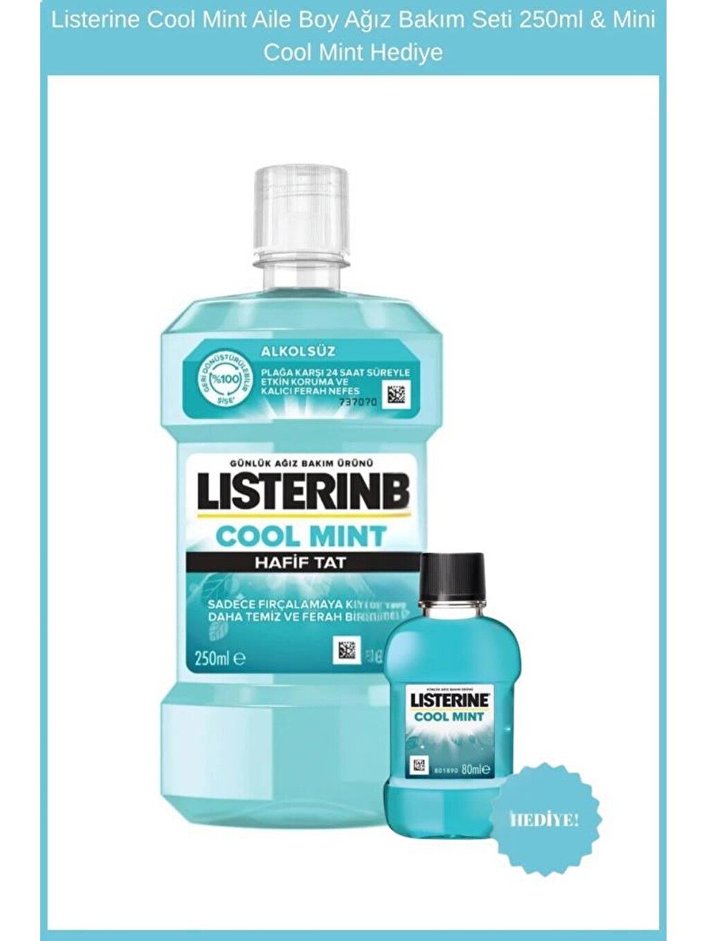 Cool Mint Aile Boy Ağız Bakım Seti 250ml & Mini Cool Mint Hediye