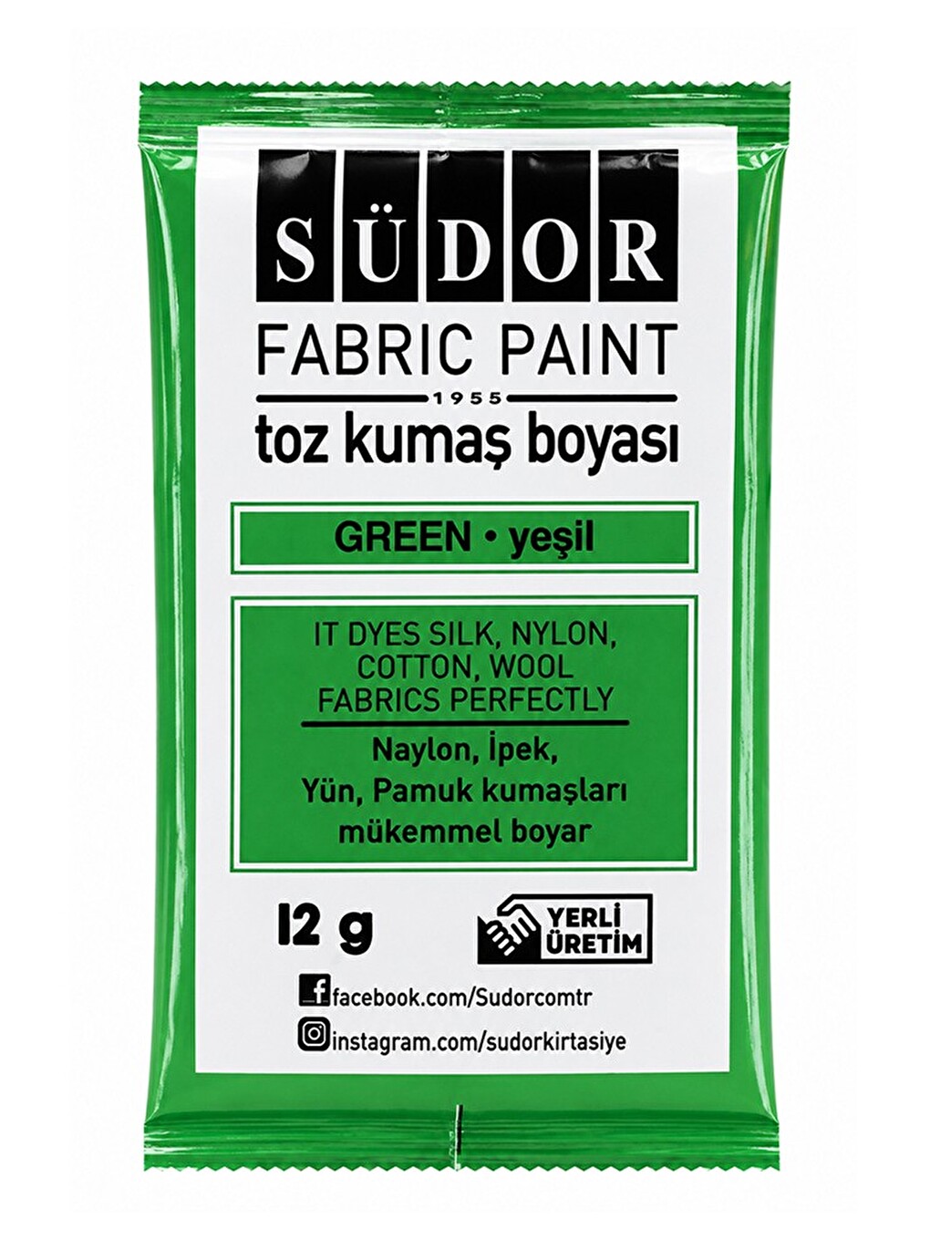 Kumaş Boyası Toz 12 Gr 1 Adet Toz Tekstil Kumaş Boyası
