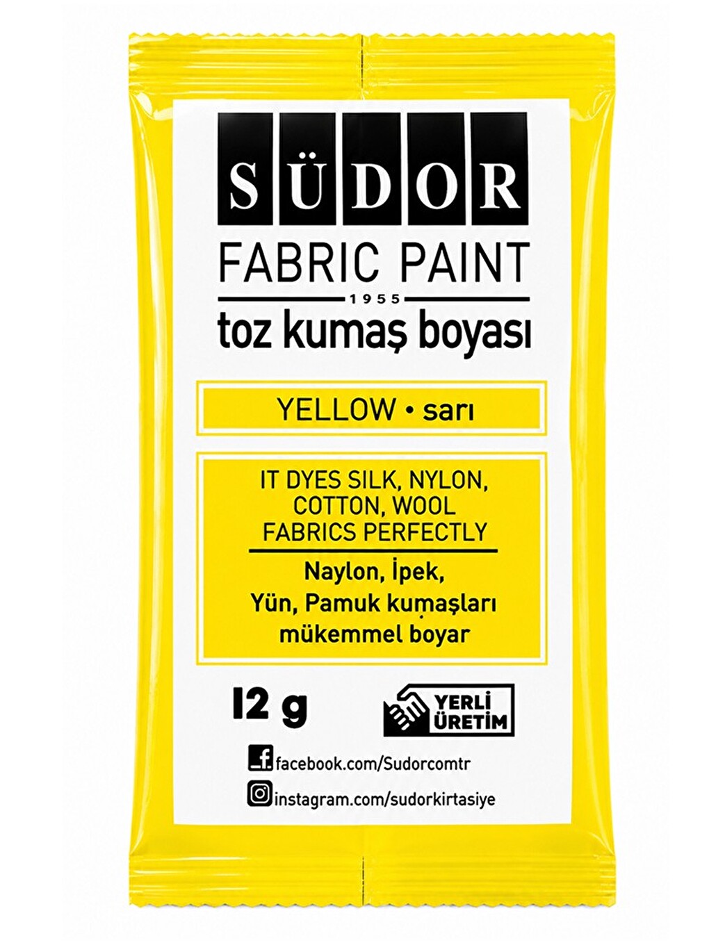 Kumaş Boyası Toz 12 Gr 1 Adet Toz Tekstil Kumaş Boyası