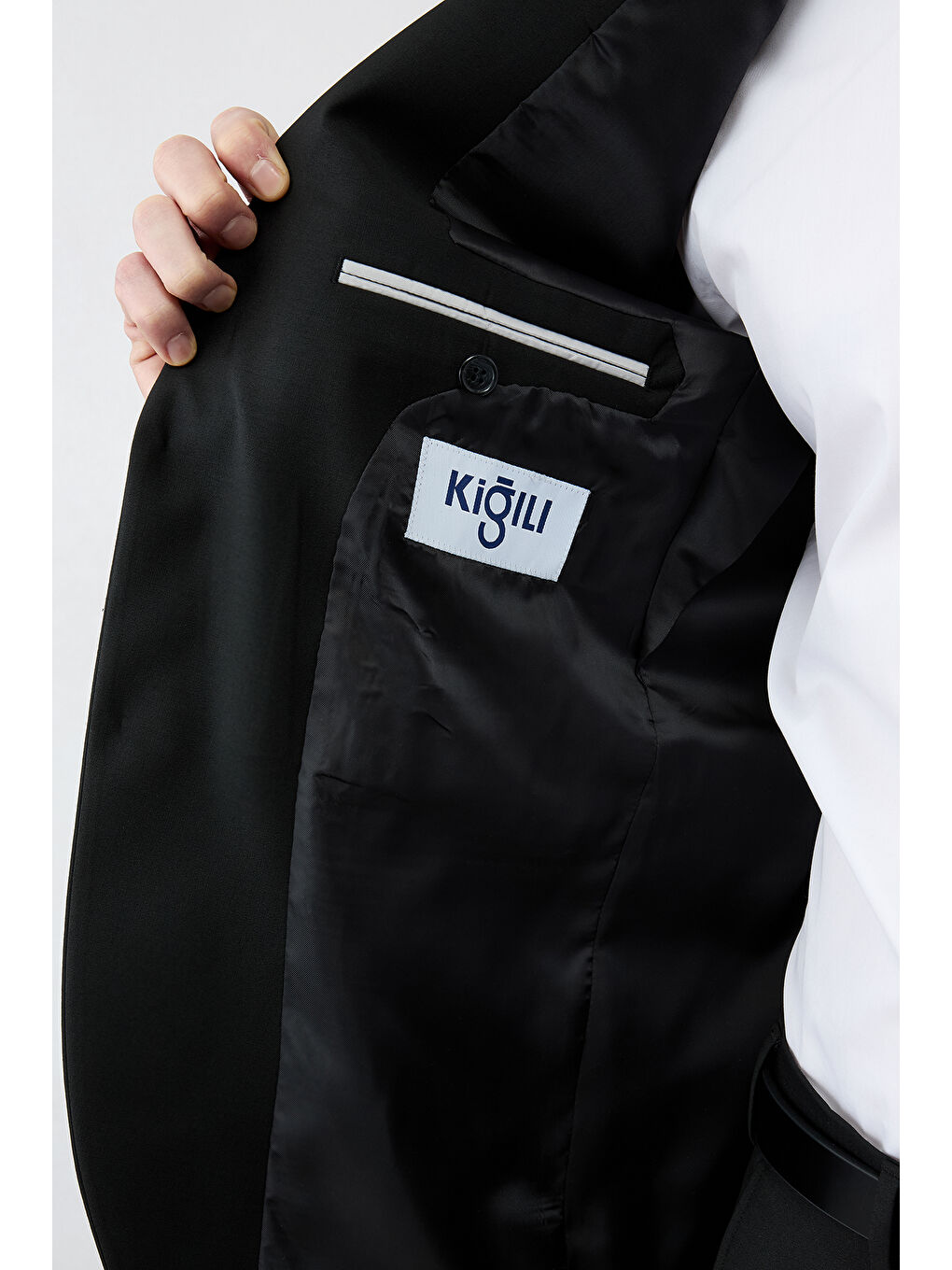 Siyah 6 Drop Regular Fit Standart Kesim Mono Yaka Klasik Elastanlı Takım Elbise-2