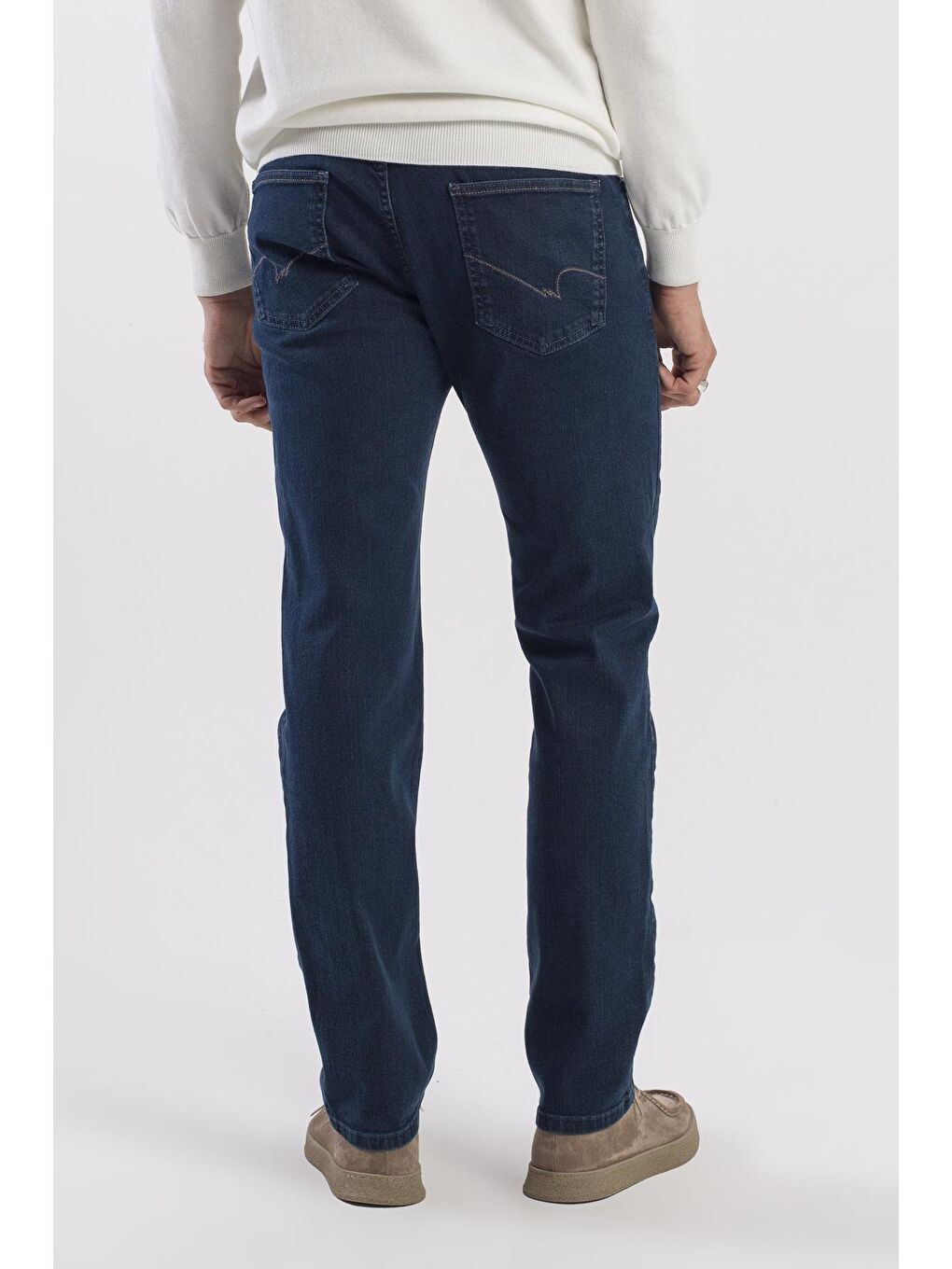 Haki Comfort Fit Pamuklu Jean Pantolon-3