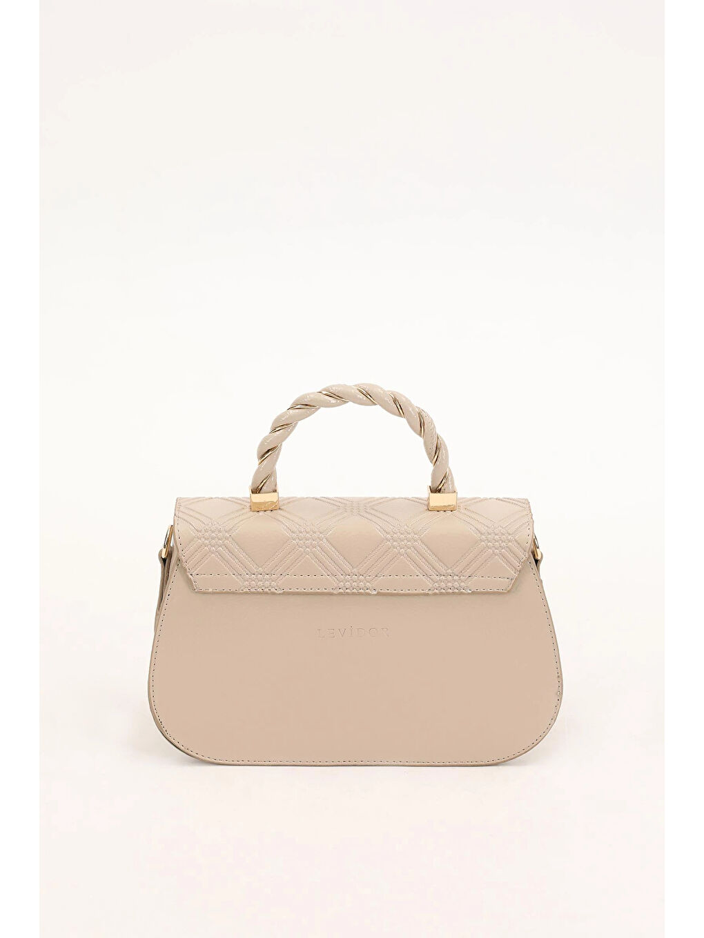 Ekru Vizon Rugan Kadın Omuz Çantası 930180-3