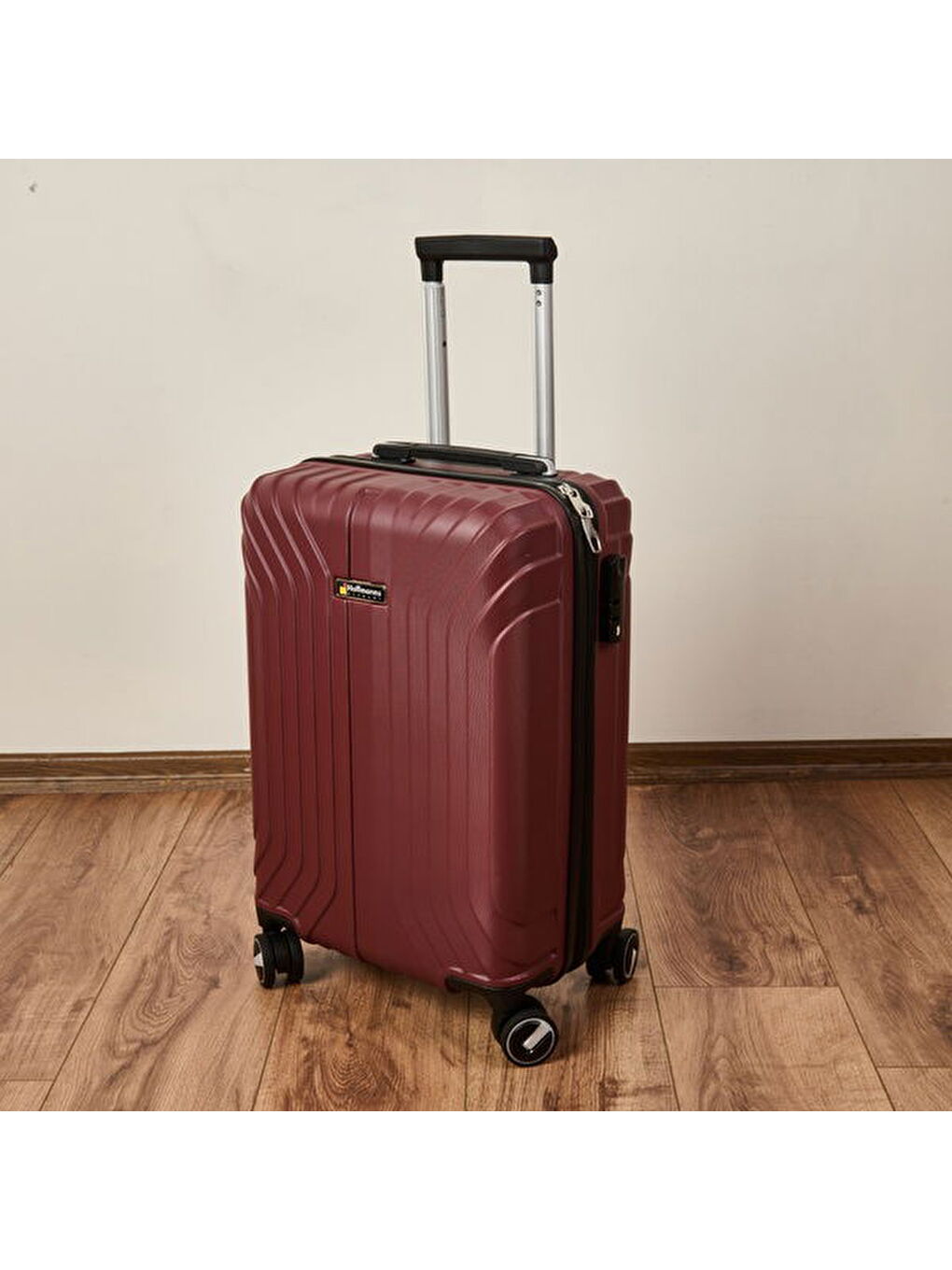 Vertical Line Kabin Boy ABS Valiz - Bordo - 57x37x23 cm-4