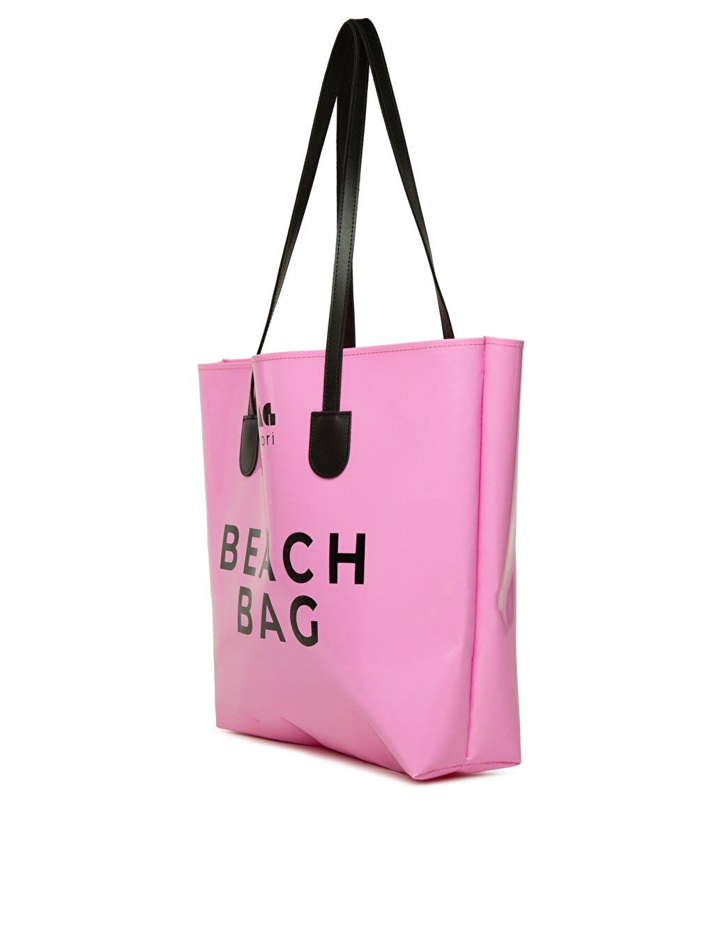 Pembe Beach Bag Baskılı Plaj Çantası-1