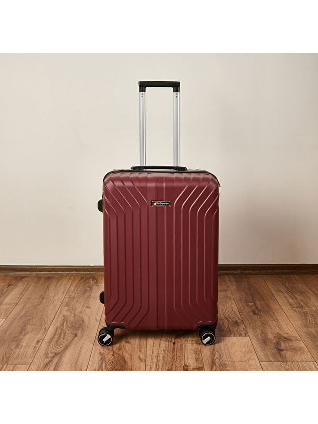 Vertical Line Orta Boy ABS Valiz - Bordo - 66x45x26 cm