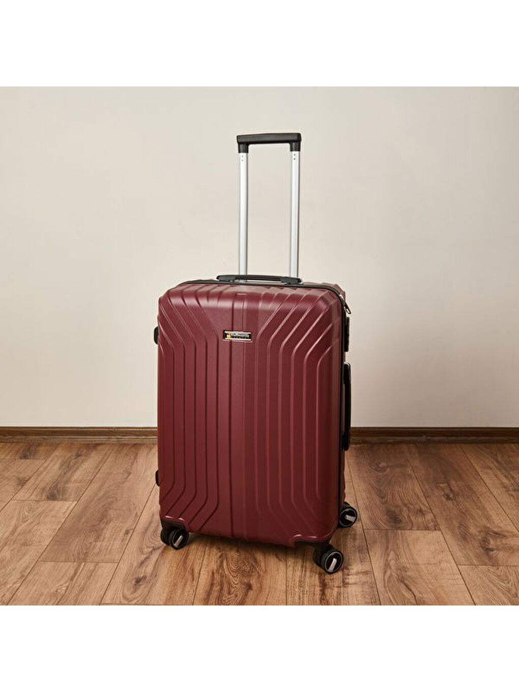 Vertical Line Orta Boy ABS Valiz - Bordo - 66x45x26 cm-1