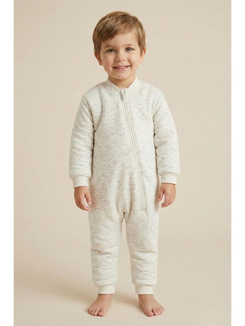 Unisex Çocuk Elyaf Dolgulu Uyku Tulumu - Beyaz