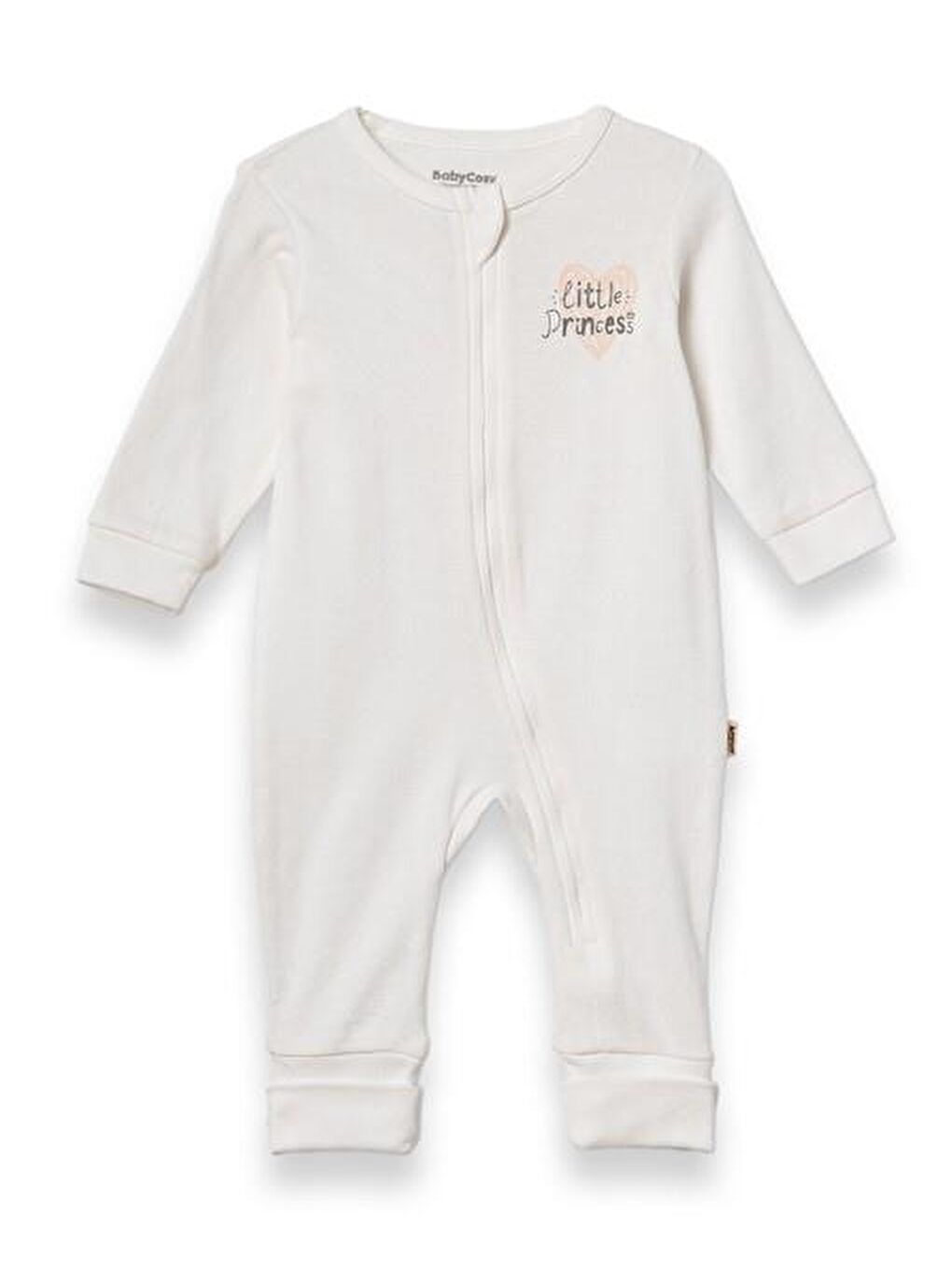 Ekru Bebek Tulum %100 Organik Pamuk , Bebek - Yenidoğan- csyr4545