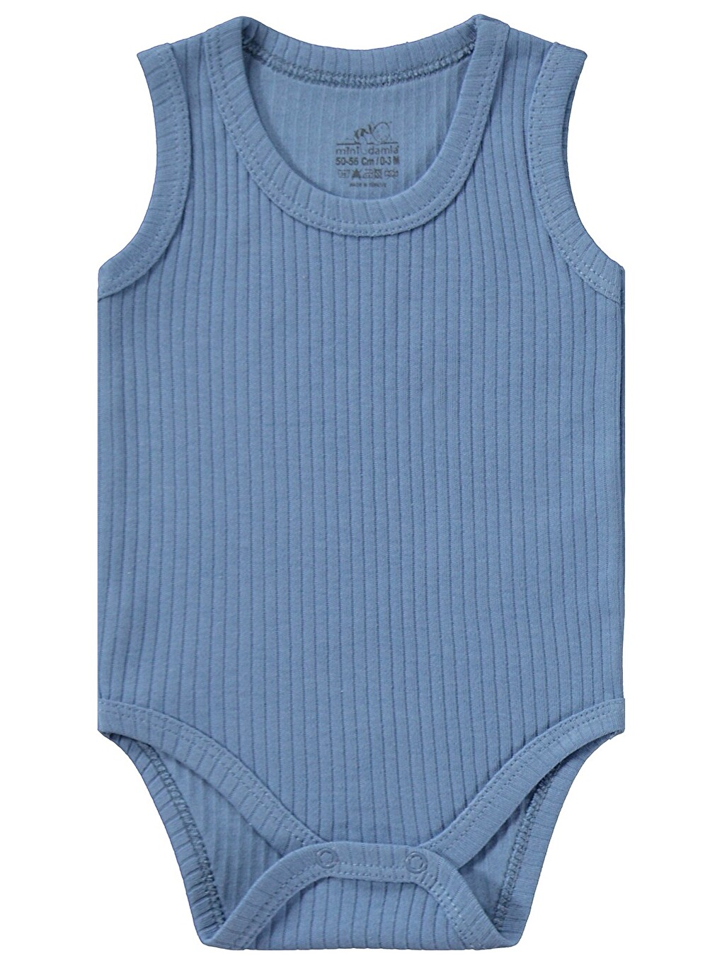 Askılı Basic 3'lü Set 1-18 Ay Çıtçıtlı Badi - Mavi-2