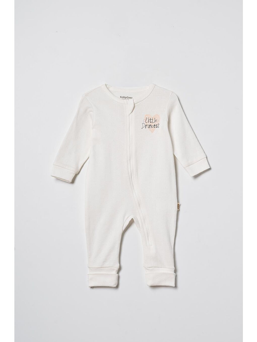 Ekru Bebek Tulum %100 Organik Pamuk , Bebek - Yenidoğan- csyr4545-1