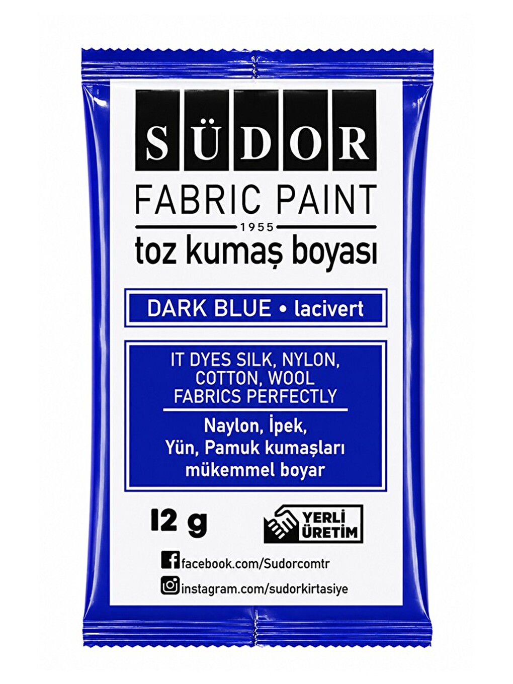 Kumaş Boyası Toz 12 Gr 1 Adet Toz Tekstil Kumaş Boyası