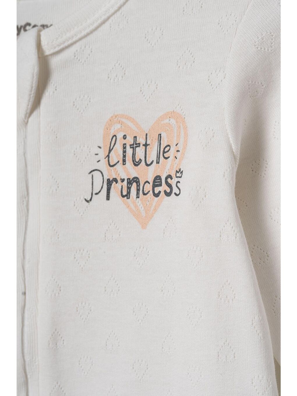 Ekru Bebek Tulum %100 Organik Pamuk , Bebek - Yenidoğan- csyr4545-2