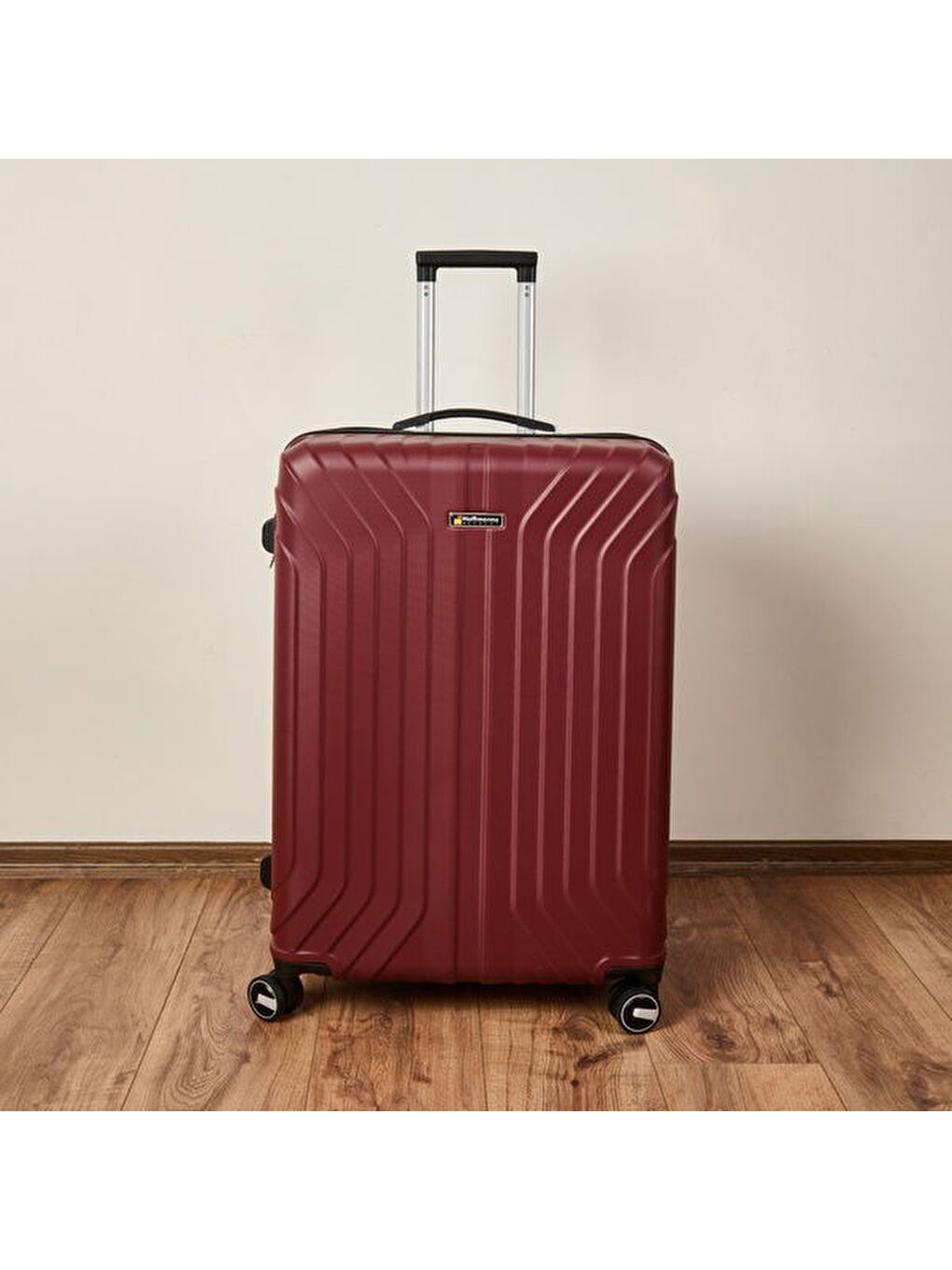 Vertical Line Büyük Boy ABS Valiz - Bordo - 76x52x30 cm