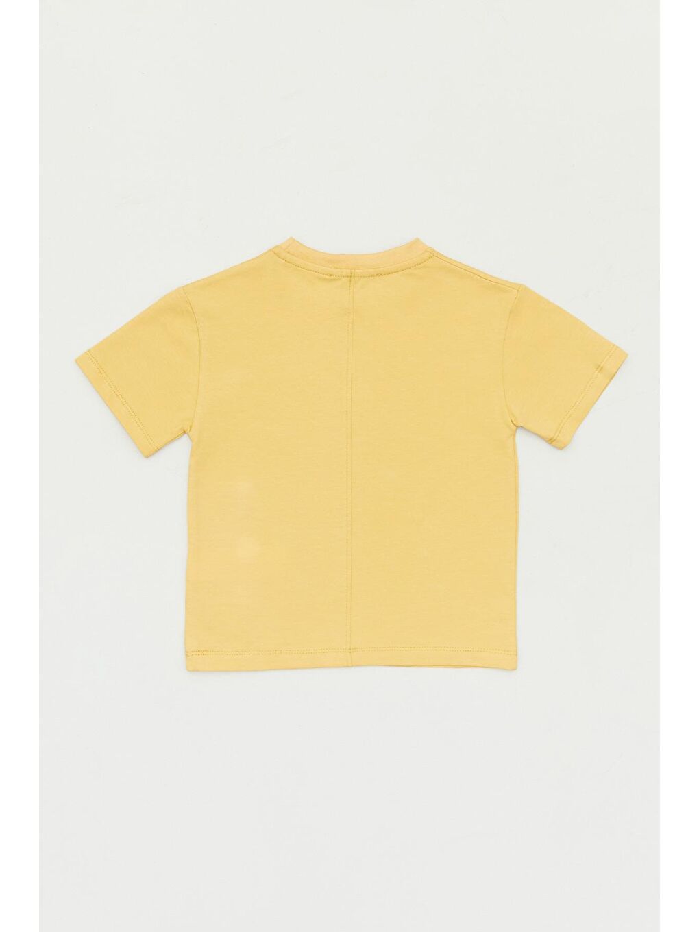 Sarı Baskılı Bisiklet Yaka Erkek Çocuk Tişört-1