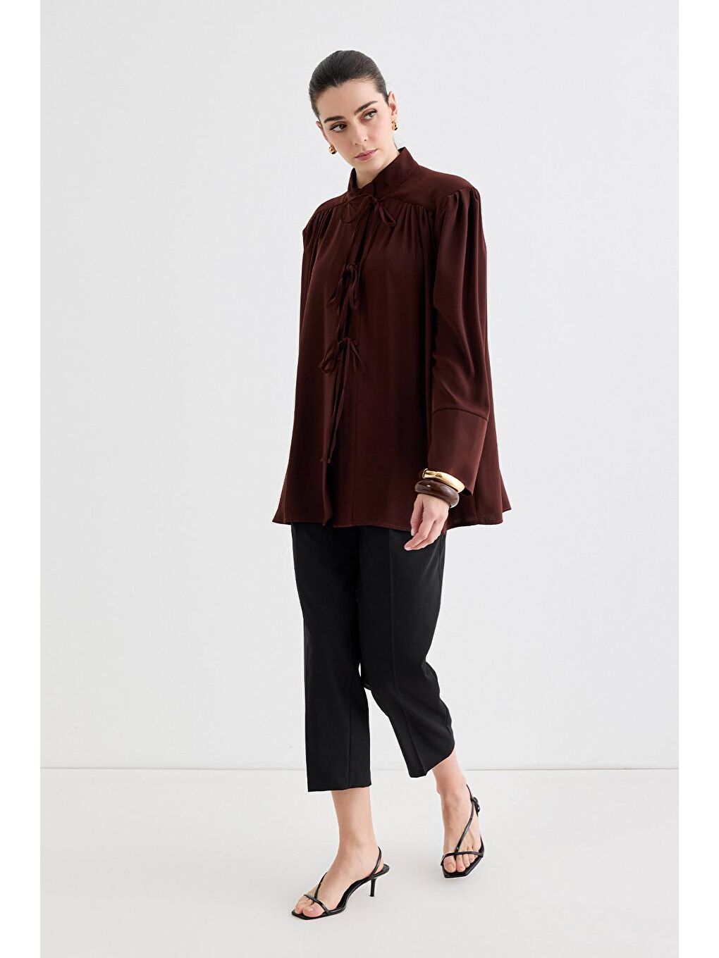 Kahverengi Valen Vatkalı Gömlek Ceket Kahve-1