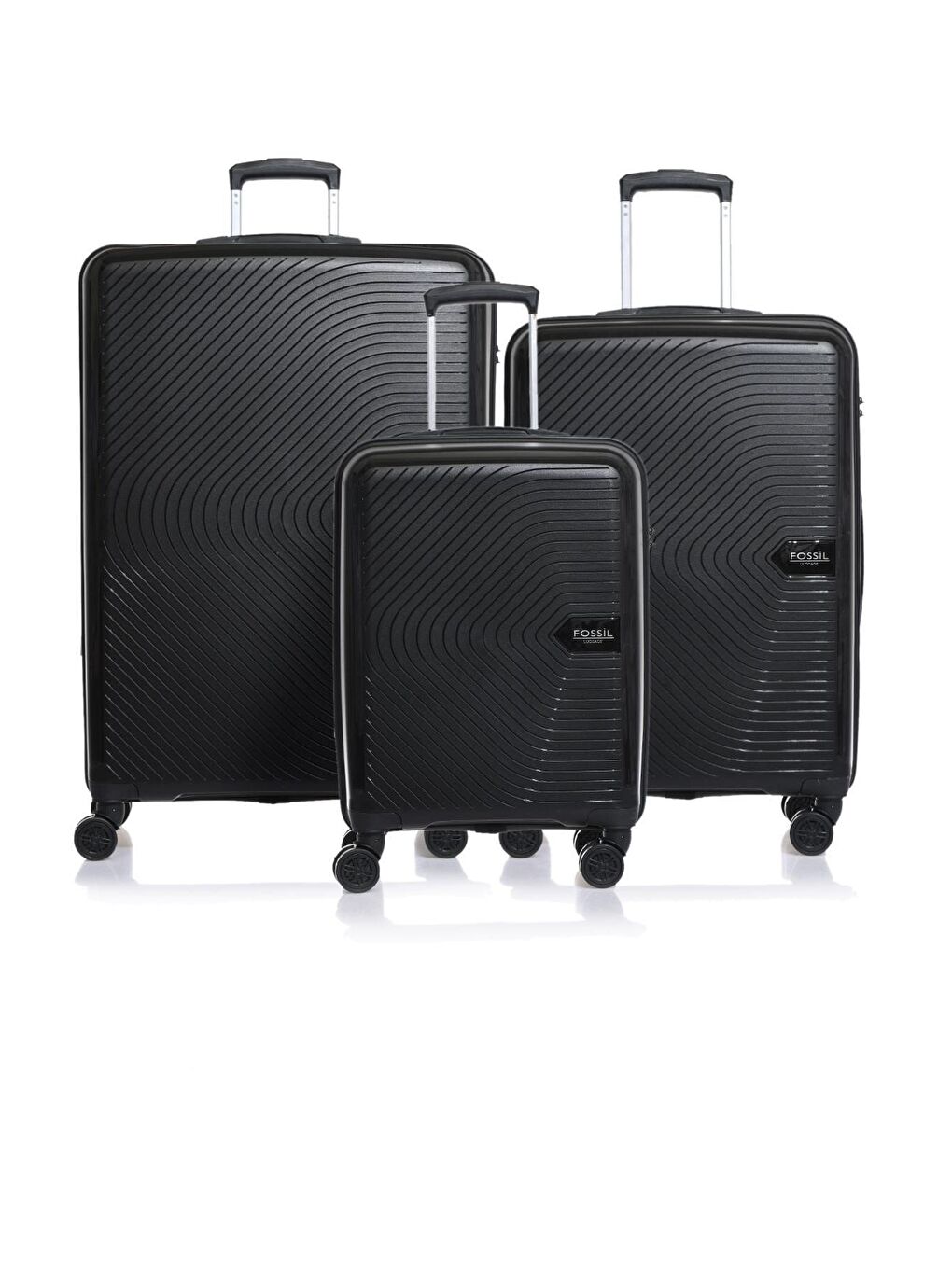 Siyah Fsvlzypp1138-set Gri Unisex 3 Lü Set Bavul