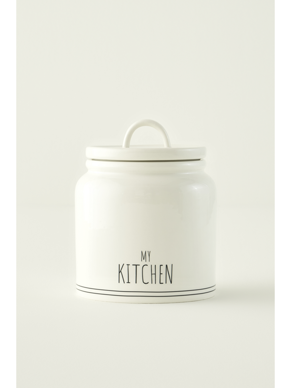 My Kitchen Porselen Kavanoz Beyaz (900 Cc)