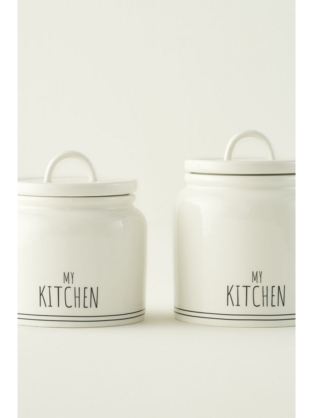 My Kitchen Porselen Kavanoz Beyaz (900 Cc)-1