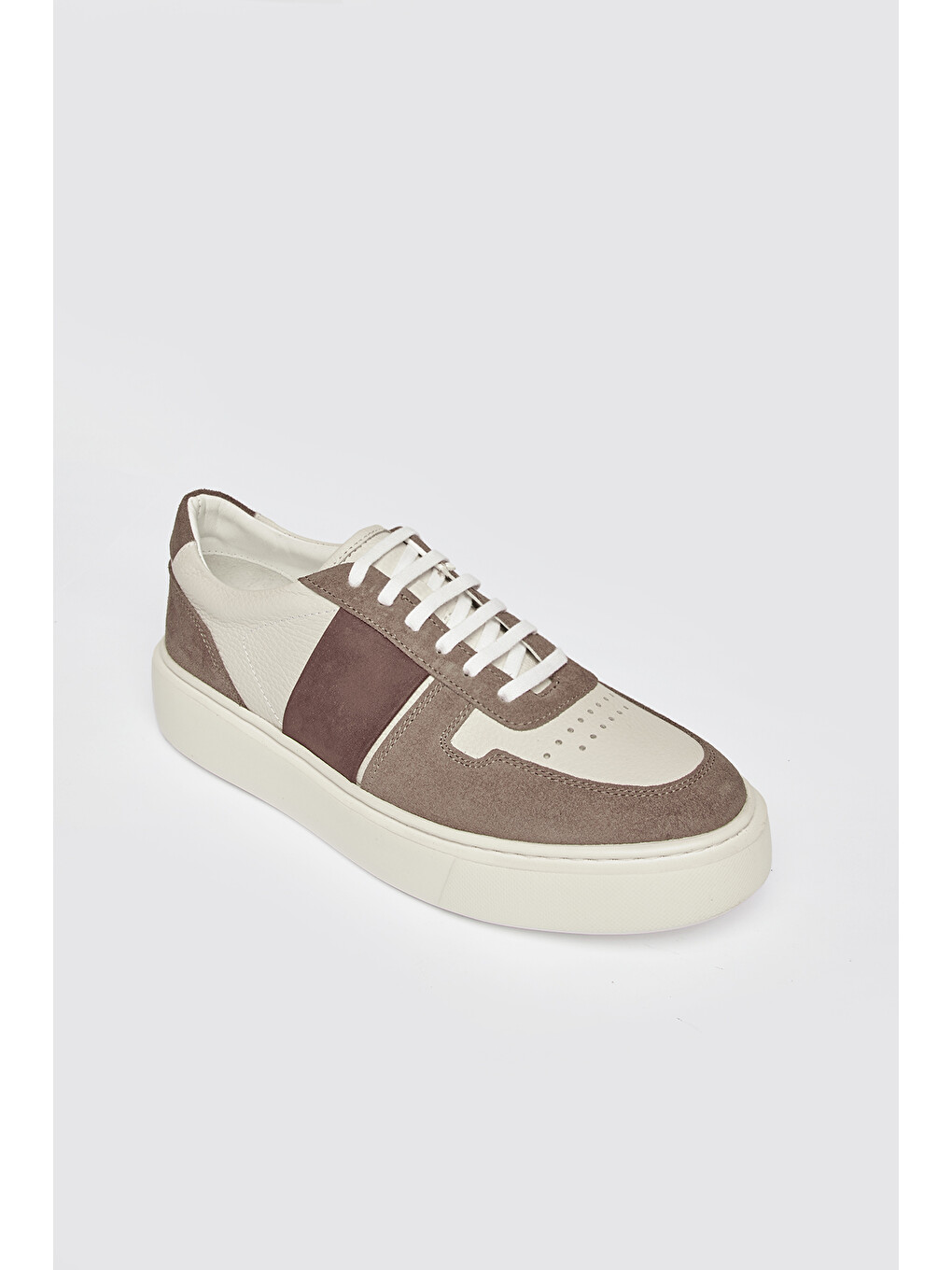 Kahverengi Erkek Kahve-Bej Sneaker Spor Ayakkabı-2