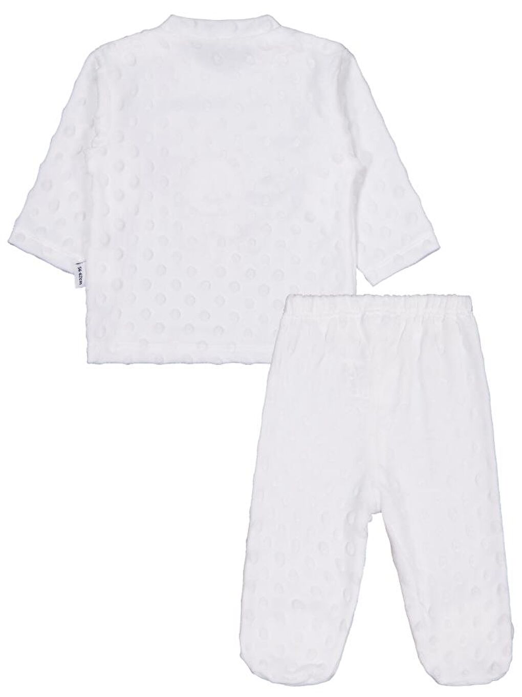 Tavşanlı Ayı Patikli 2Li Pijama Takım 1-6 Ay Pijama Takımı - Ekru 1-3 Ay-1