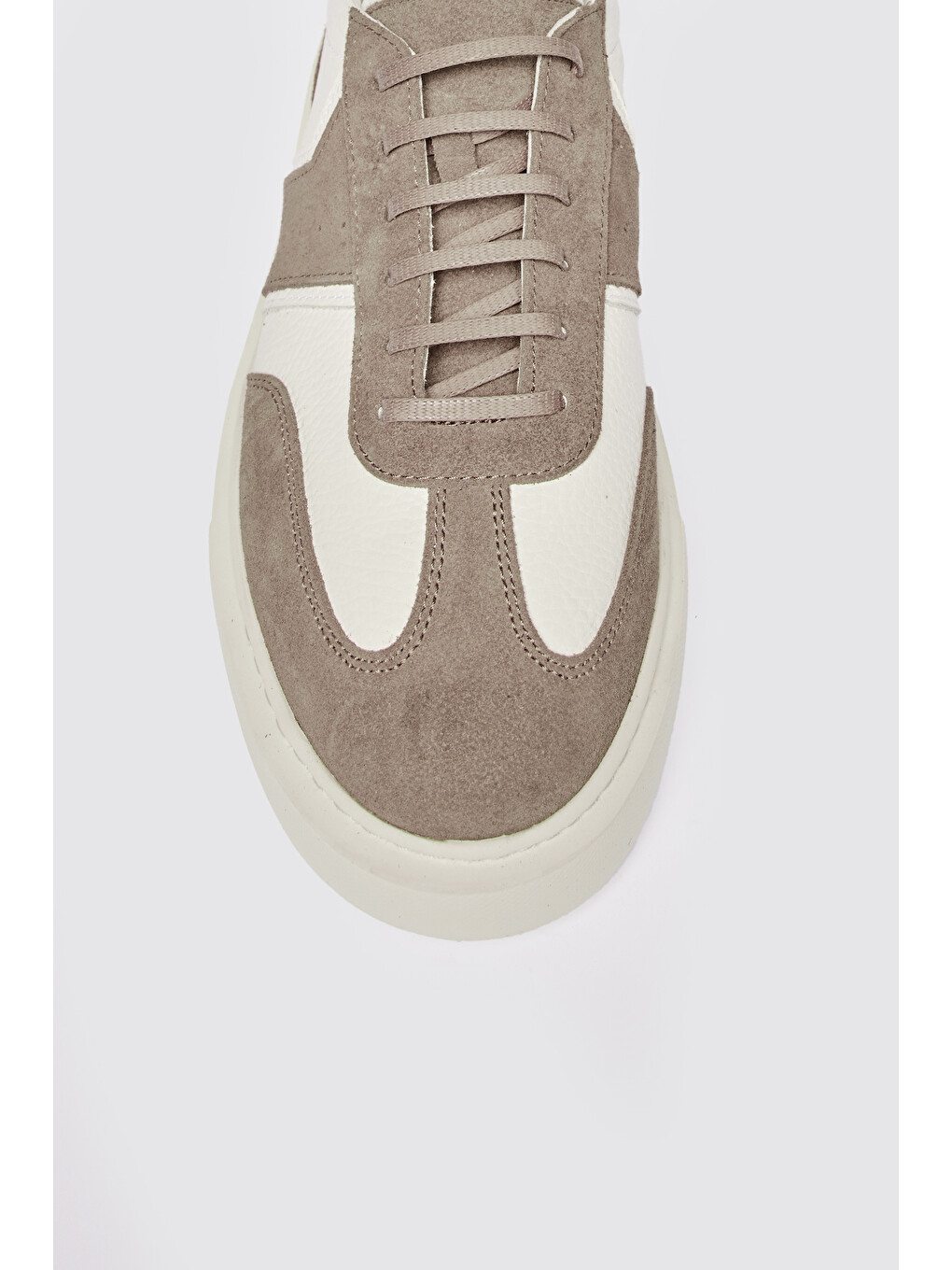 Bej Erkek Vizon-Beyaz Sneaker Spor Ayakkabı-3