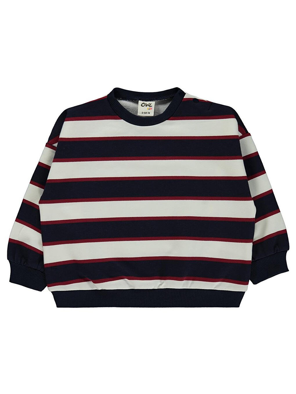 Baby Çizgili 6-18 Ay Sweatshirt - Lacivert