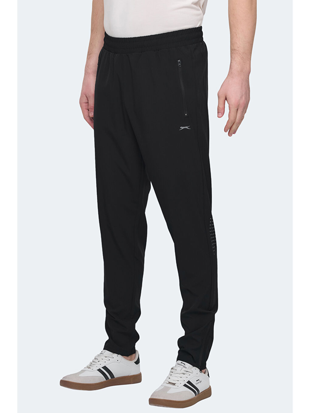 Karışık GRIET 2 Lİ SET Erkek Fermuar Cepli Dar Paça Siyah - Koyu Gri Eşofman Altı-2