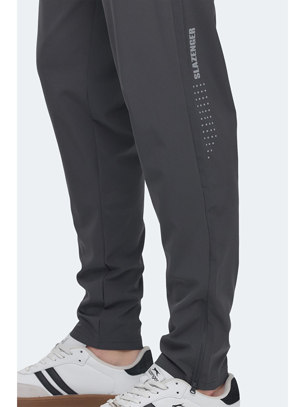 Karışık GRIET 2 Lİ SET Erkek Fermuar Cepli Dar Paça Siyah - Koyu Gri Eşofman Altı-4